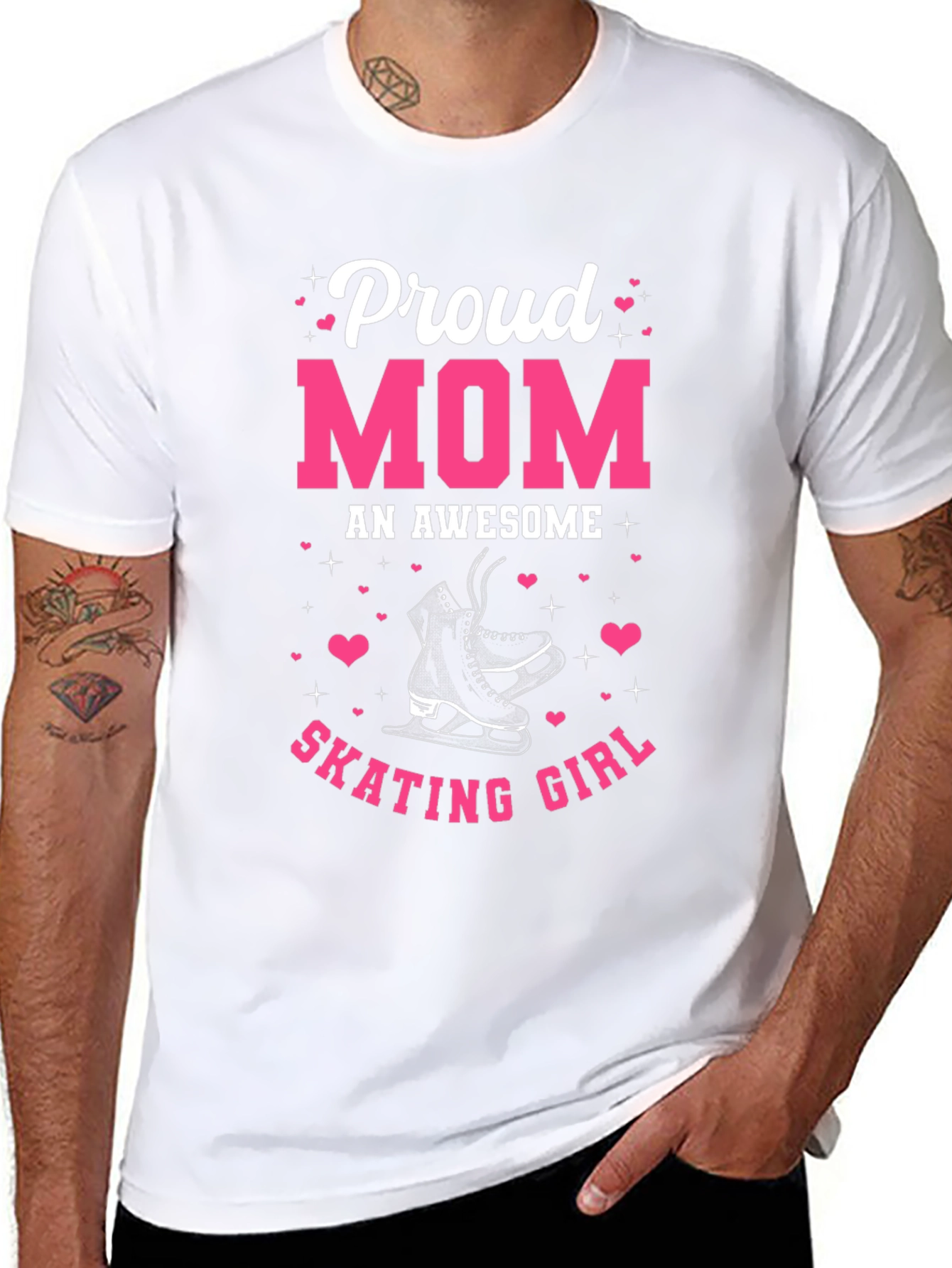 Proud Mom of Skating Girl Graphic T-Shirt