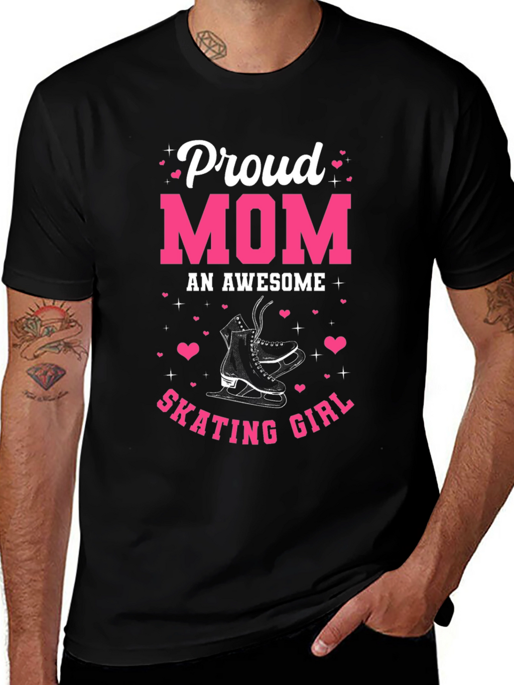 Proud Mom of Skating Girl Graphic T-Shirt