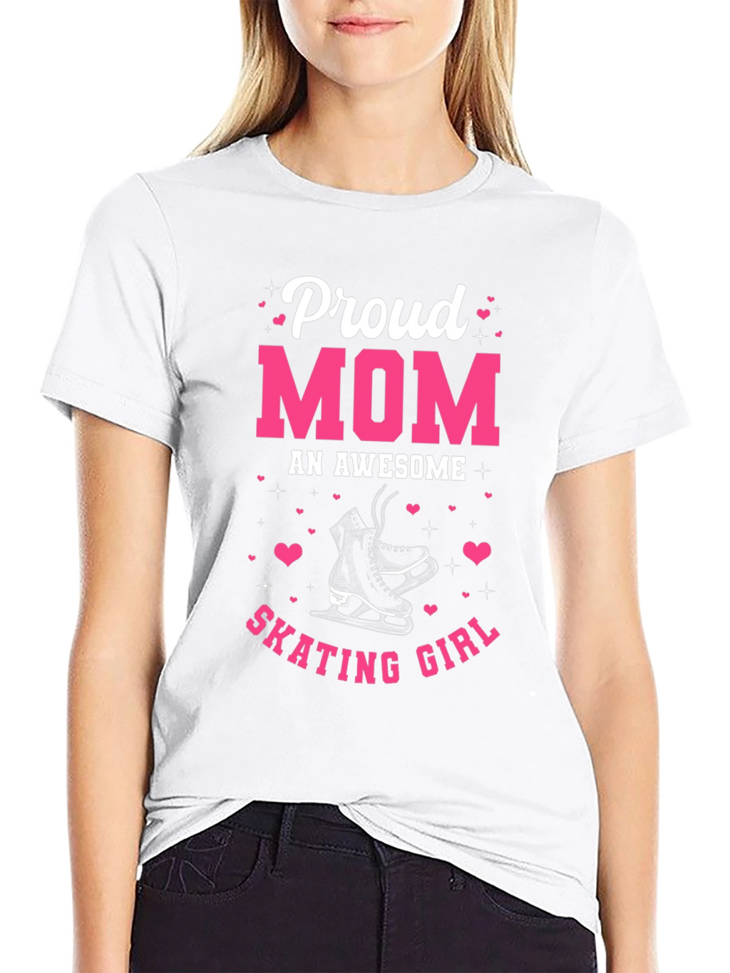 Proud Mom of Skating Girl Graphic T-Shirt
