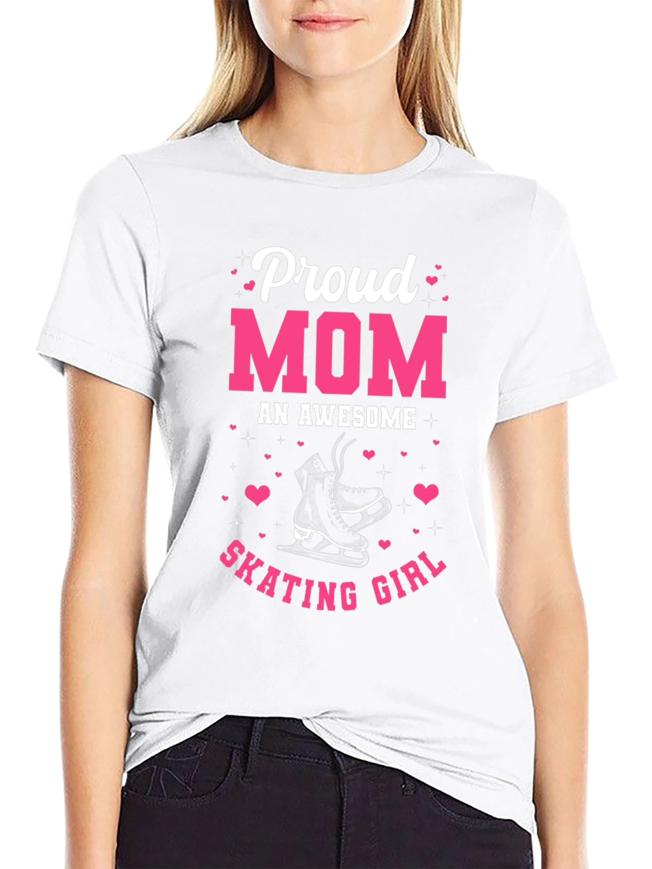 Proud Mom of Skating Girl Graphic T-Shirt