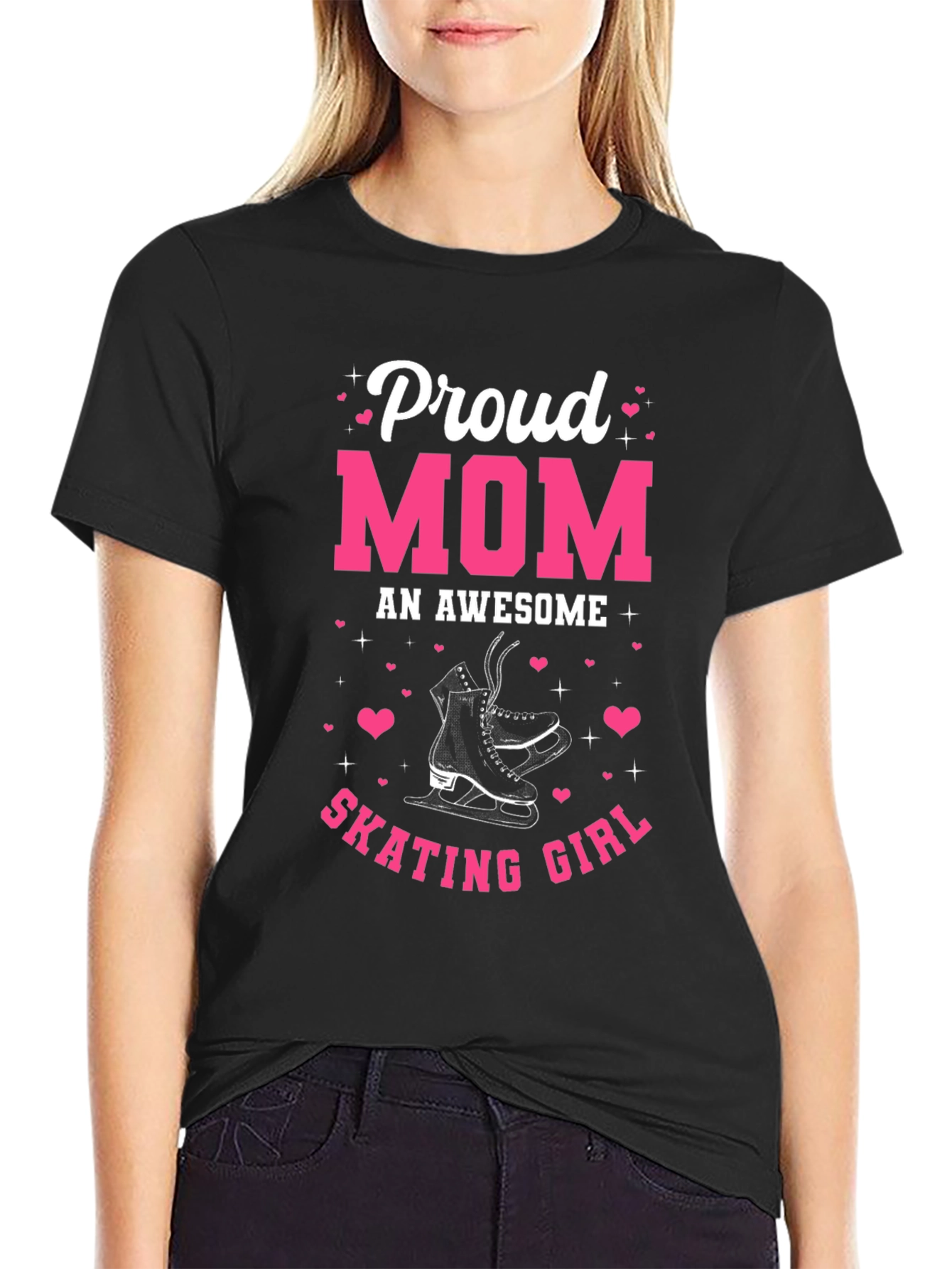 Proud Mom of Skating Girl Graphic T-Shirt