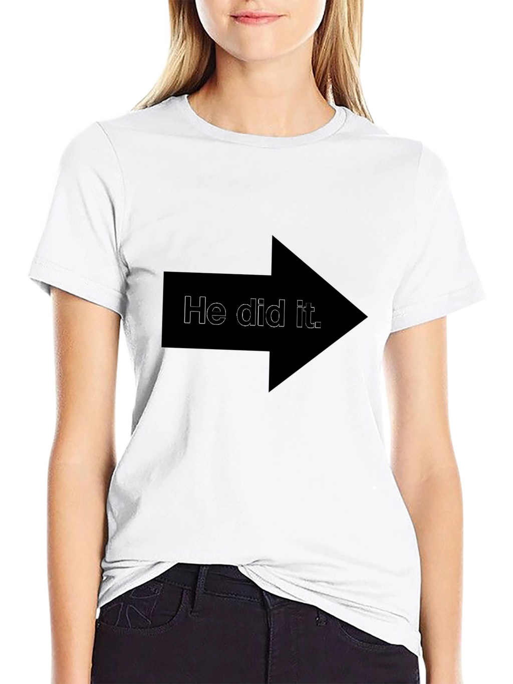 He Did It Arrow T-Shirt - Funny Blame Tee