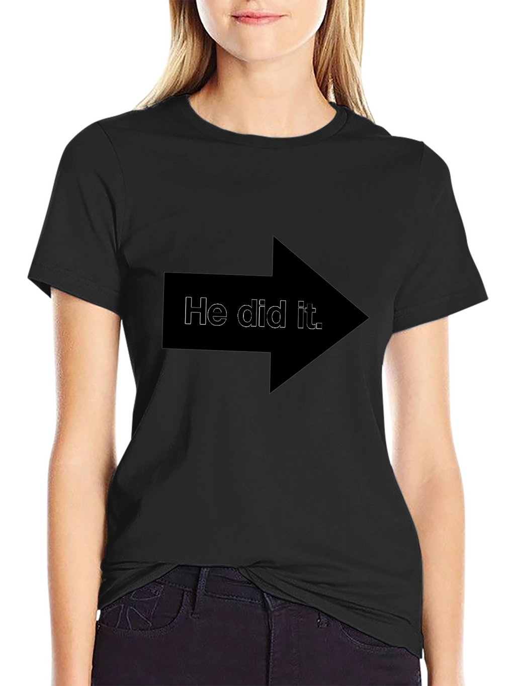 He Did It Arrow T-Shirt - Funny Blame Tee