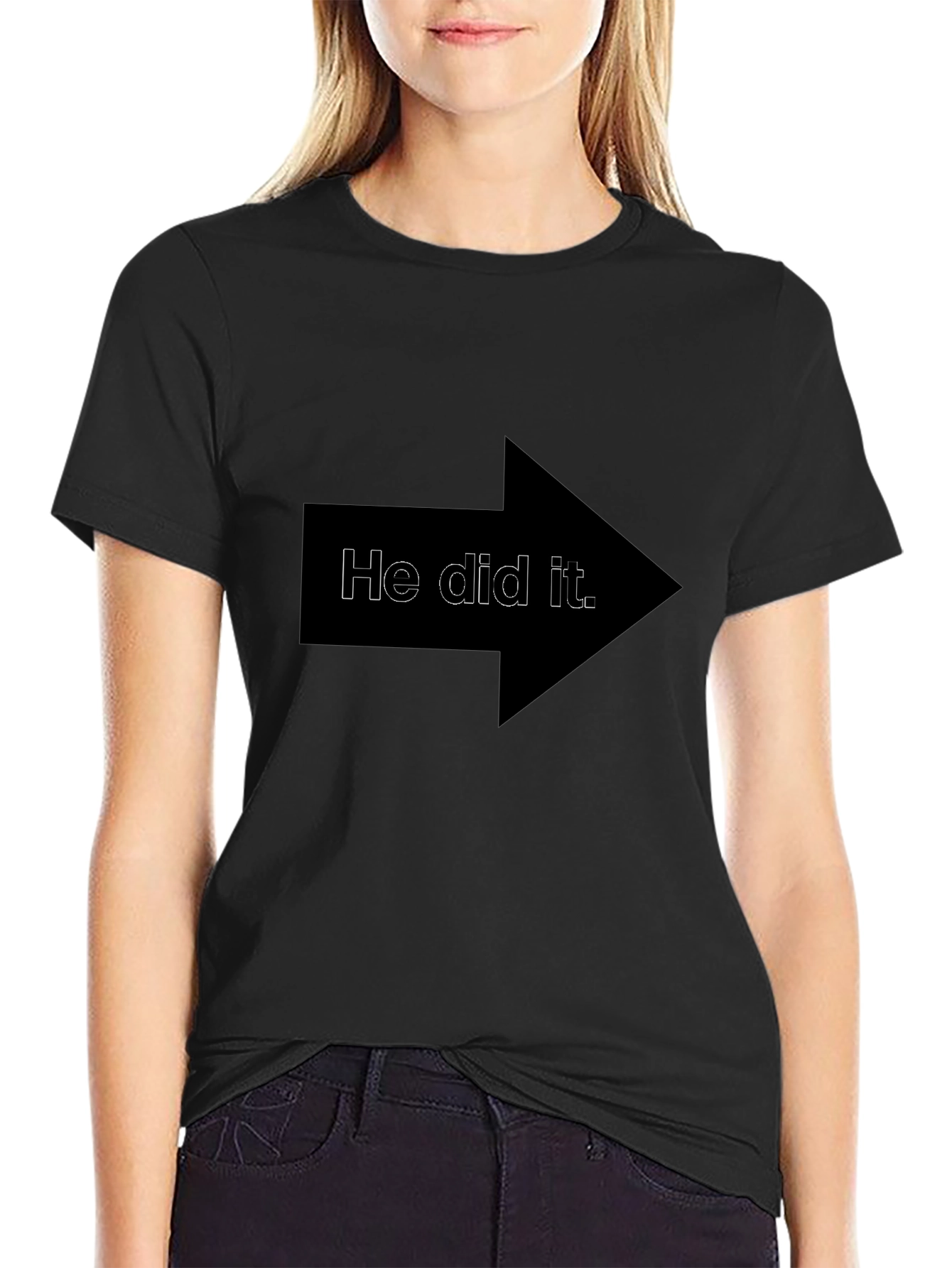 He Did It Arrow T-Shirt - Funny Blame Tee