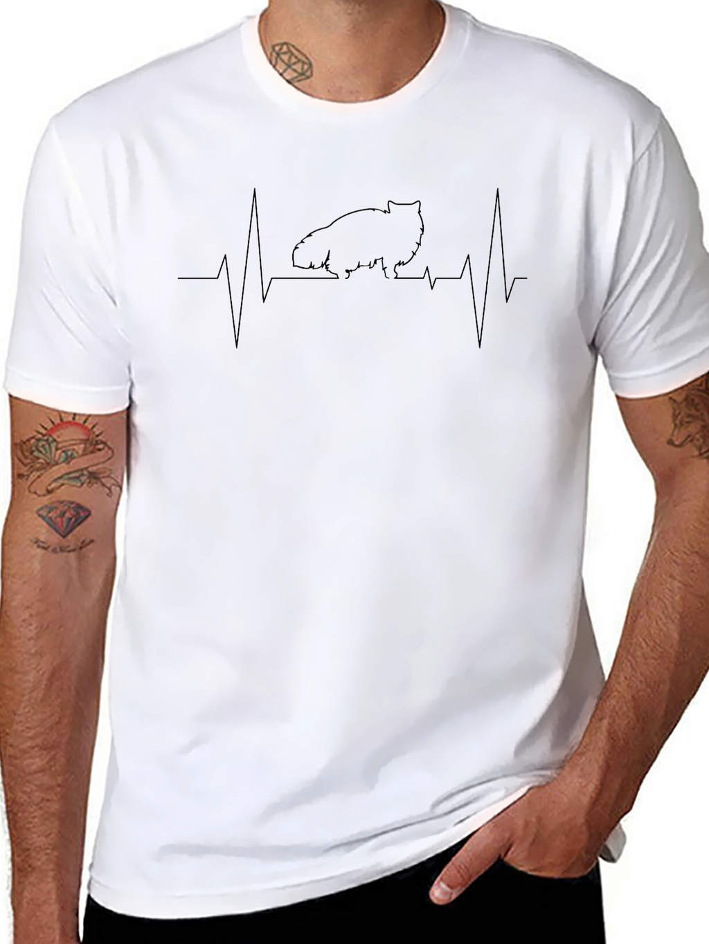 Cat Heartbeat T-Shirt - Graphic Tee