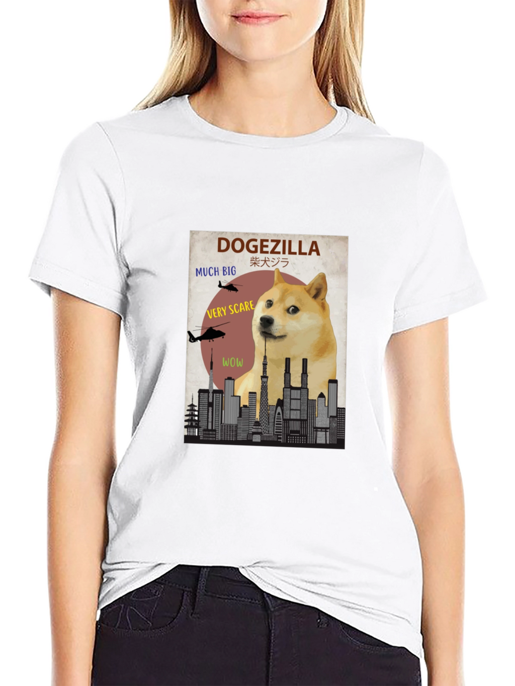 DogeZilla Graphic T-Shirt - Much Big Very Scare!