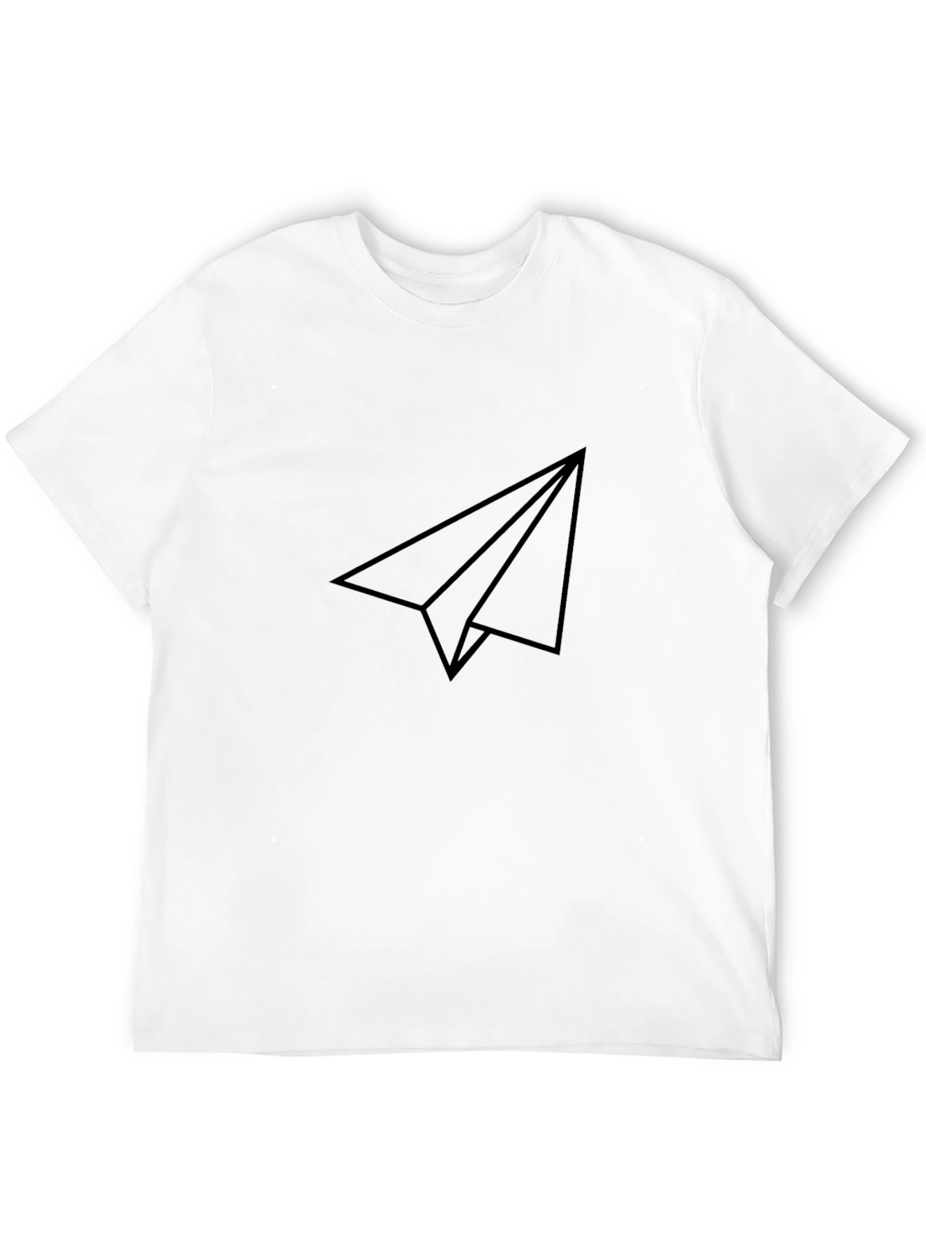 Paper Airplane Graphic Tee - Black Casual Shirt