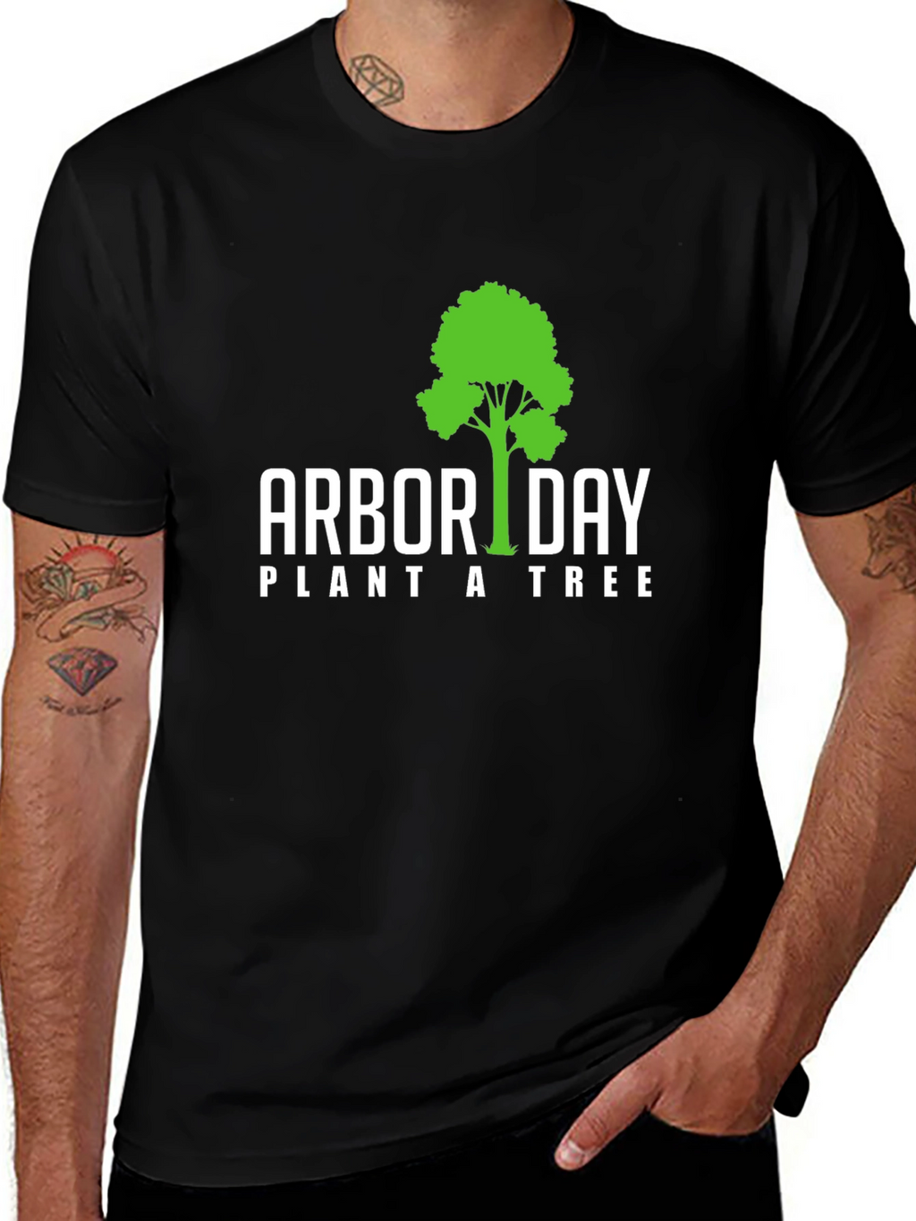 Arbor Day Plant a Tree Black T-Shirt