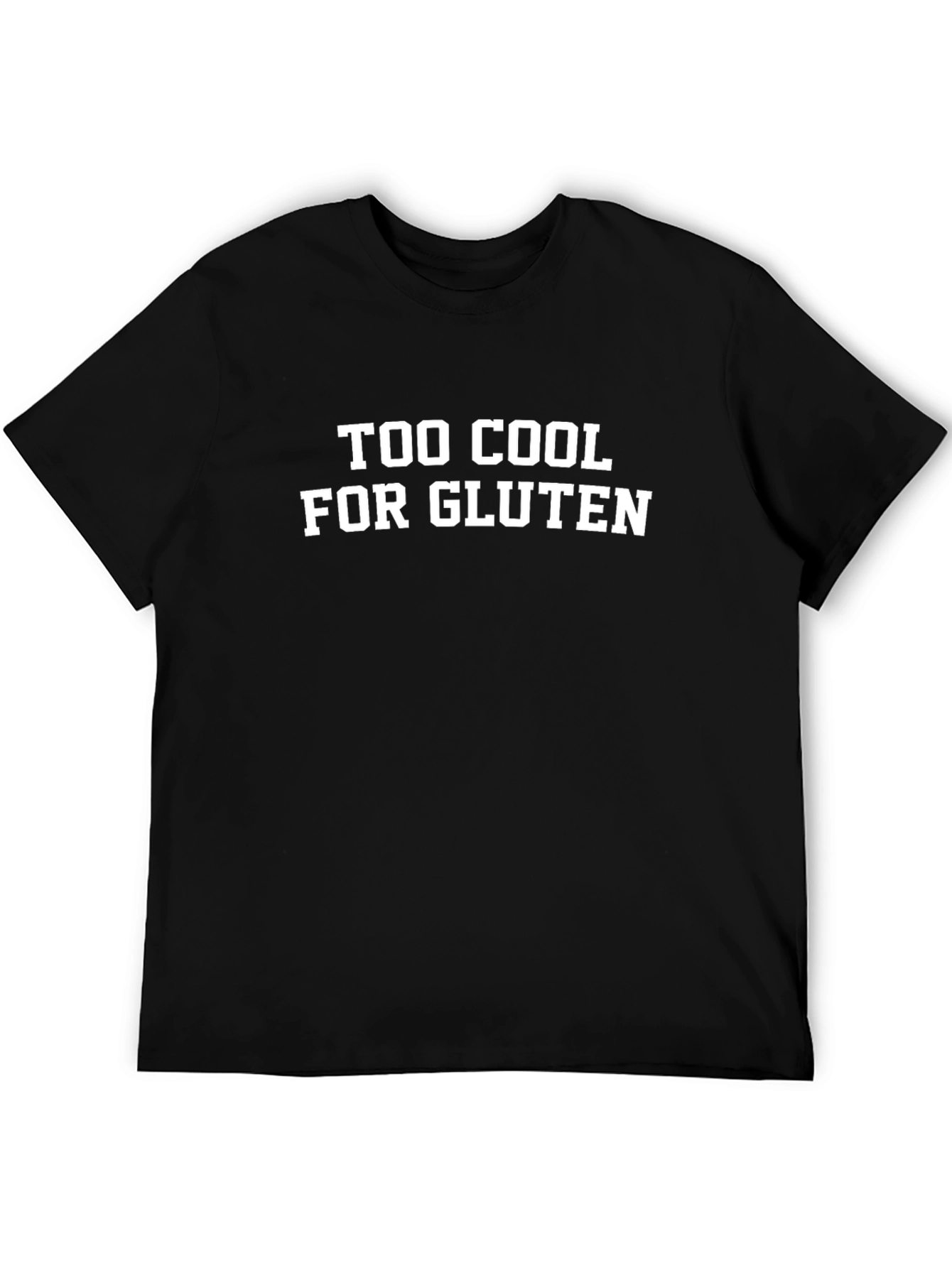 Too Cool For Gluten Black Graphic Tee