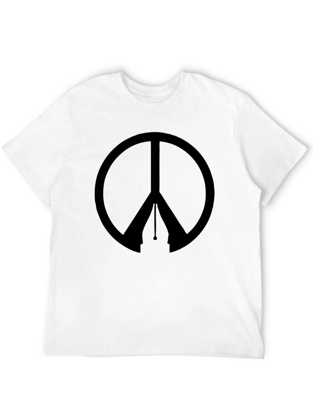 Peace Symbol Graphic T-Shirt - Mens Black Tee