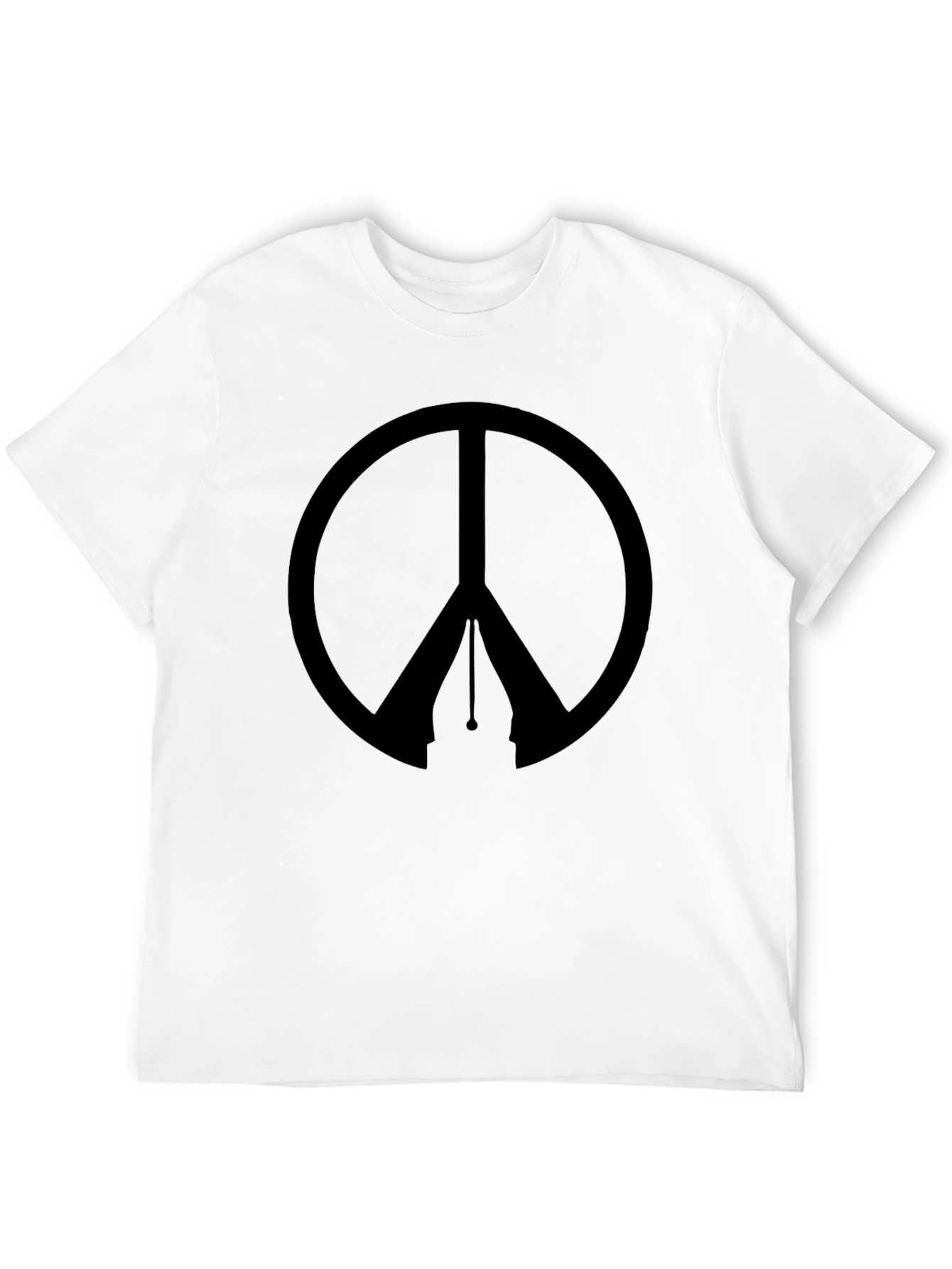 Peace Symbol Graphic T-Shirt - Mens Black Tee