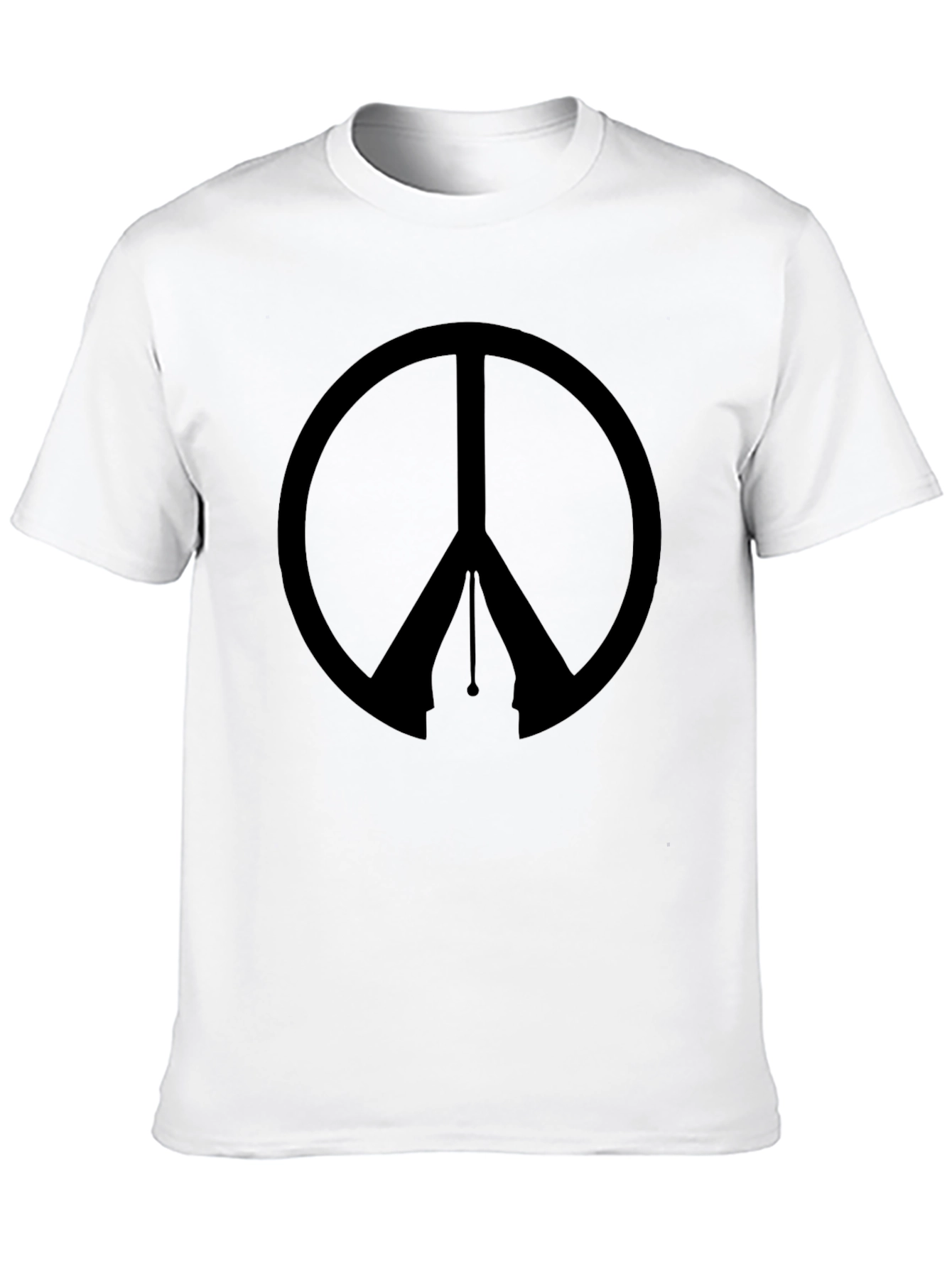 Peace Symbol Graphic T-Shirt - Mens Black Tee