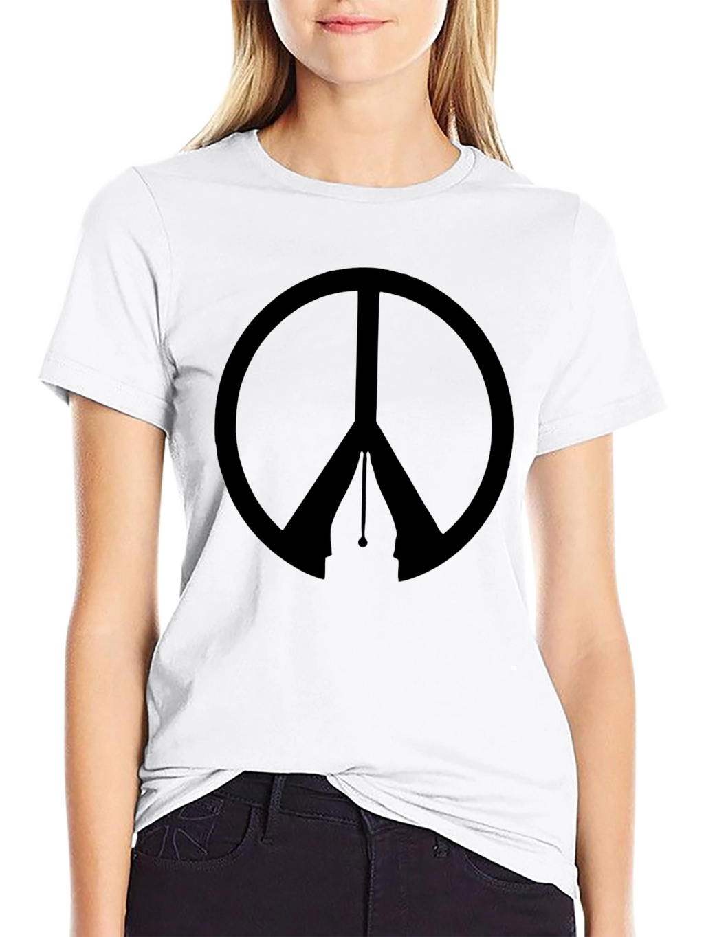 Peace Symbol Graphic T-Shirt - Mens Black Tee