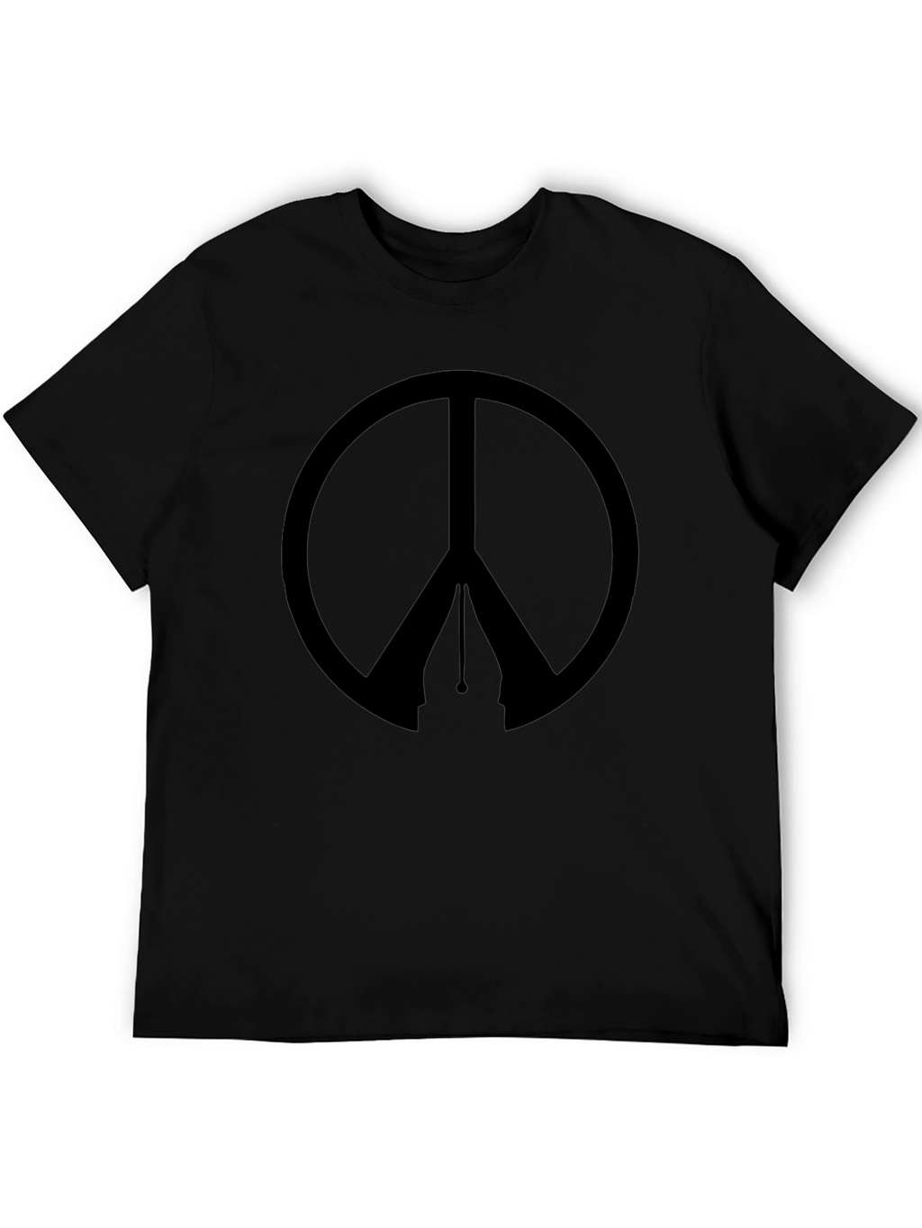 Peace Symbol Graphic T-Shirt - Mens Black Tee