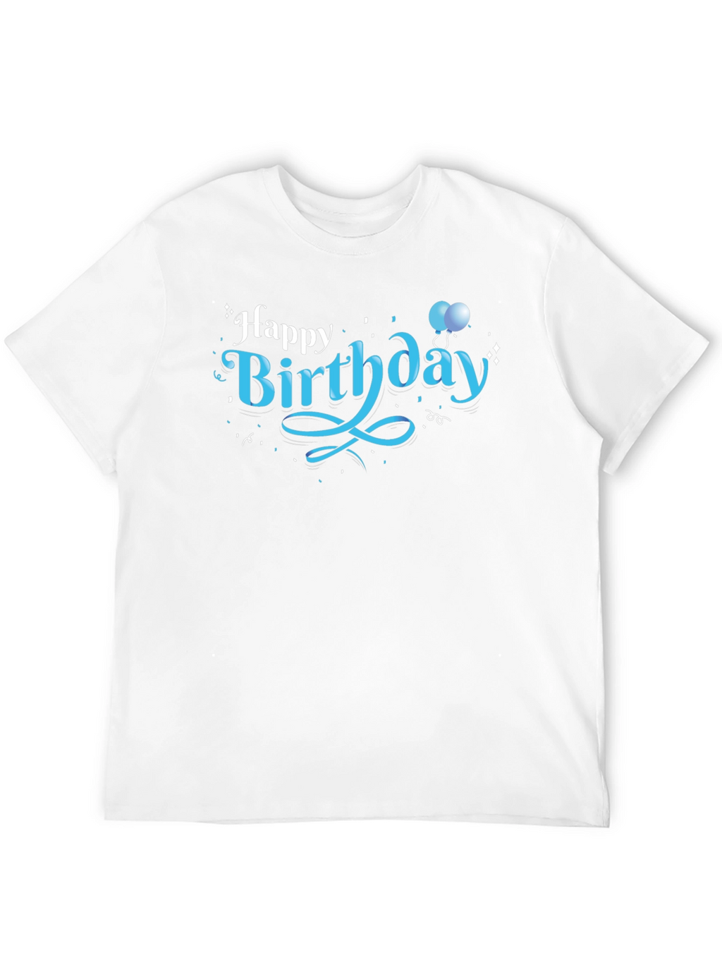 Happy Birthday Black Graphic Tee Shirt