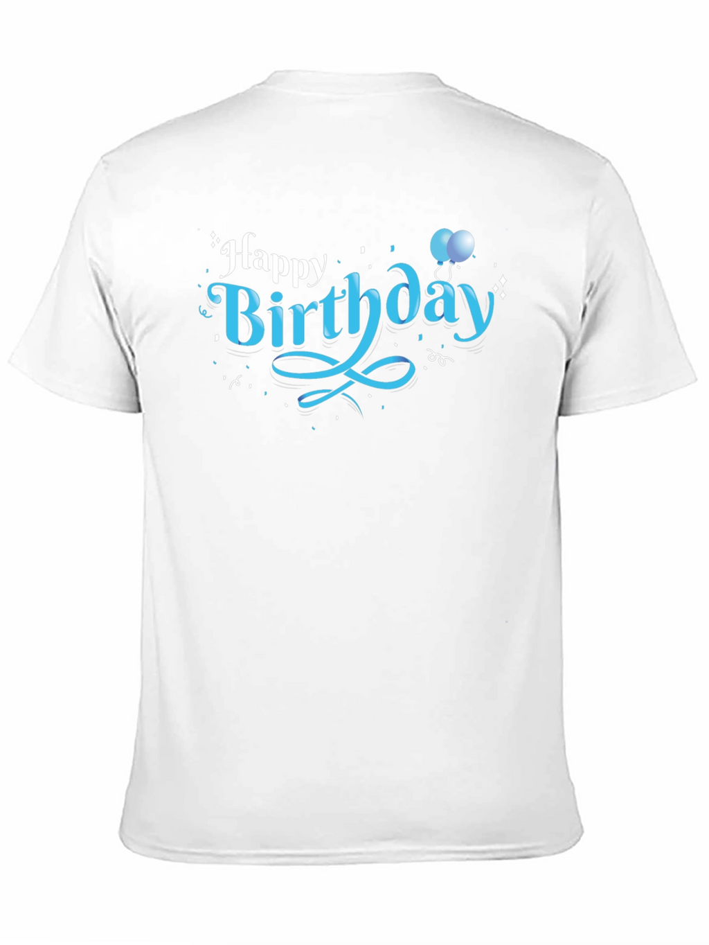 Happy Birthday Black Graphic Tee Shirt