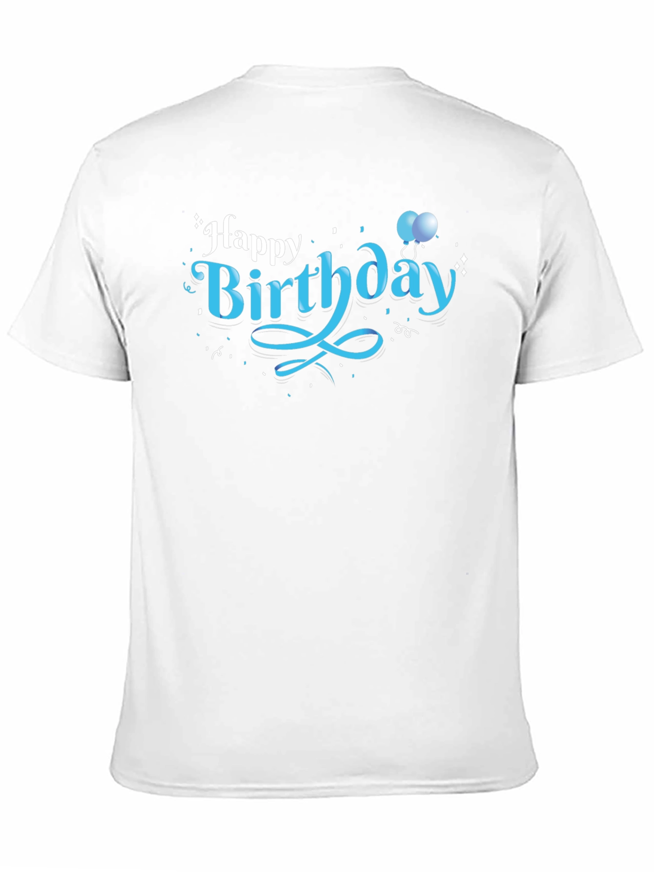 Happy Birthday Black Graphic Tee Shirt