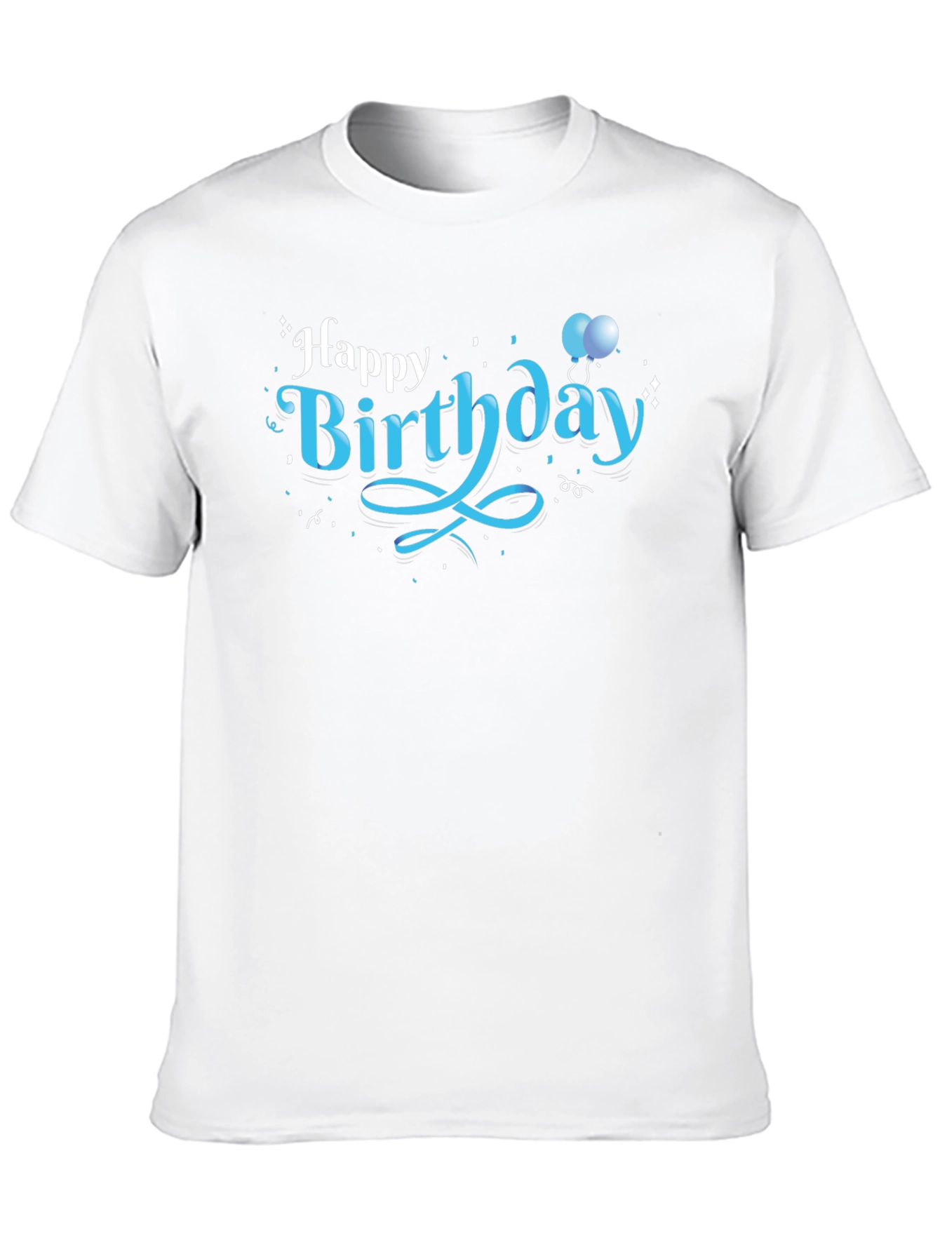 Happy Birthday Black Graphic Tee Shirt