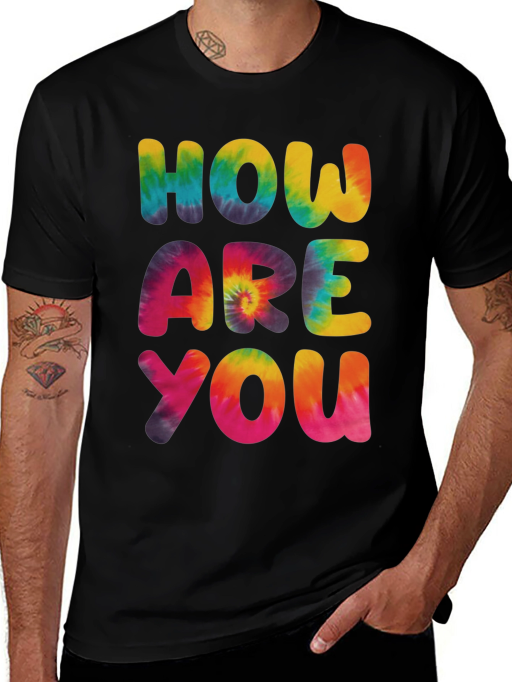 Tie-Dye How Are You Graphic Tee