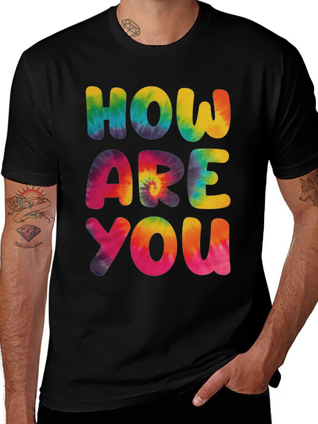 Tie-Dye How Are You Graphic Tee