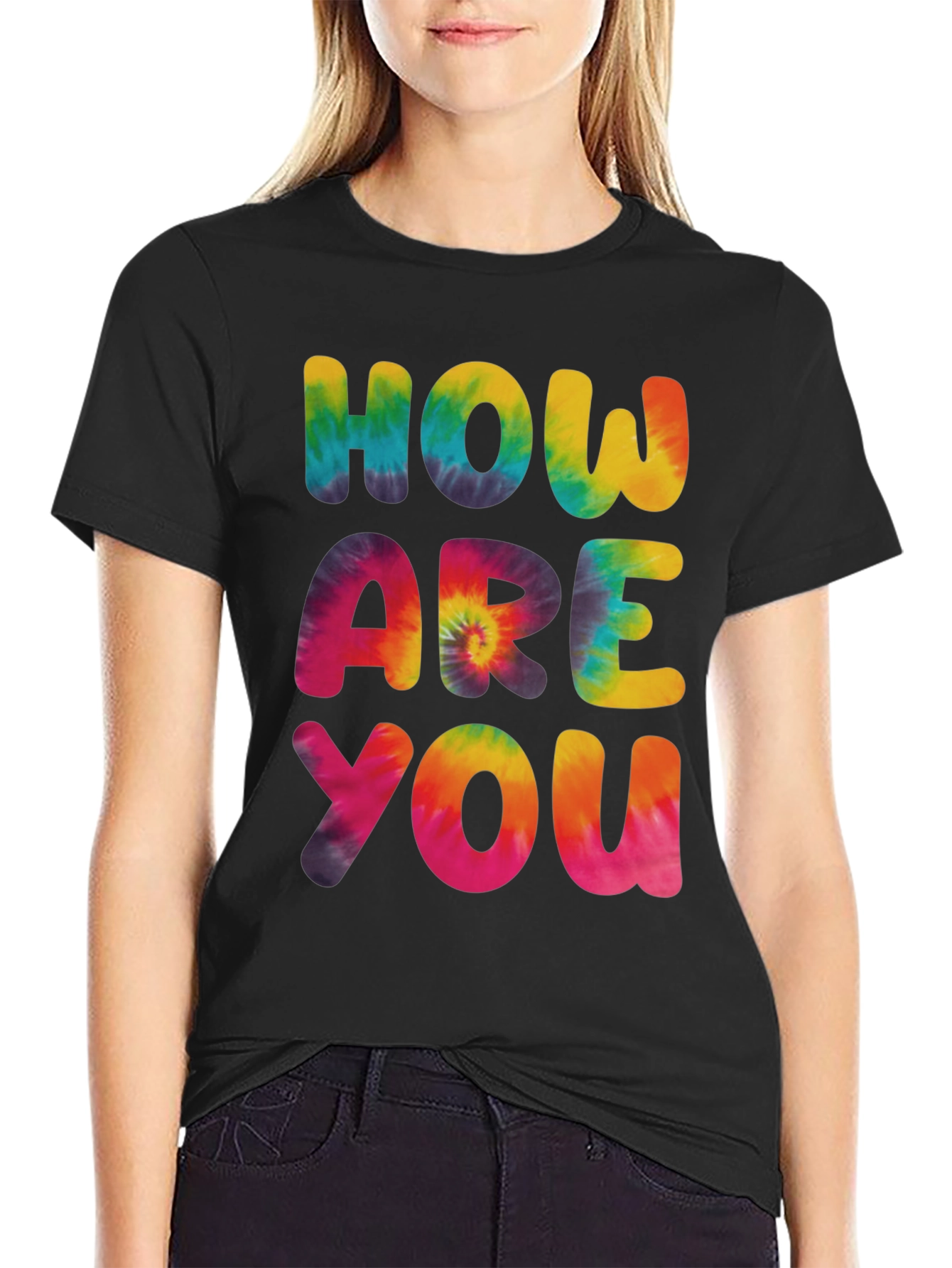 Tie-Dye How Are You Graphic Tee