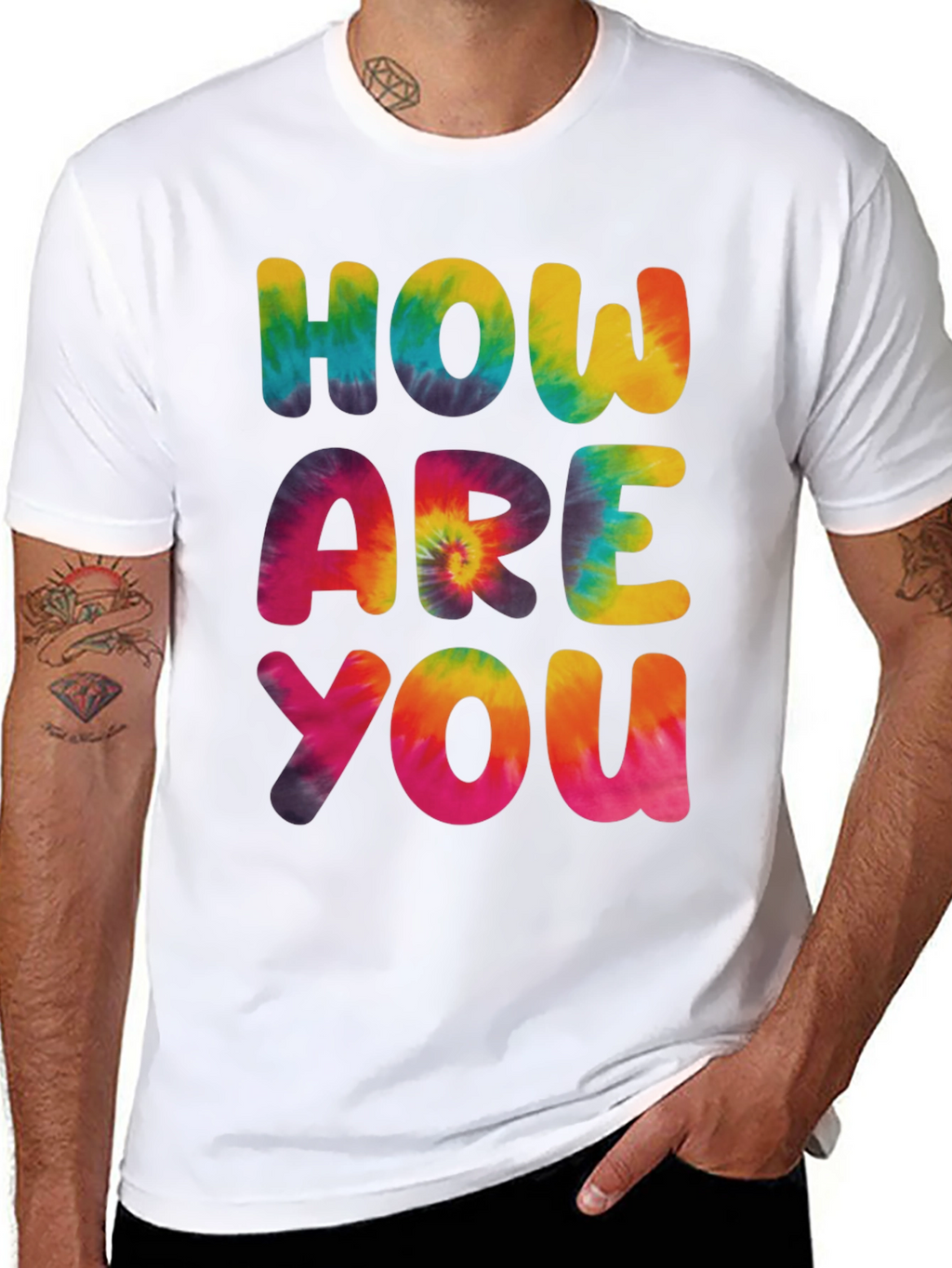 Tie-Dye How Are You Graphic Tee