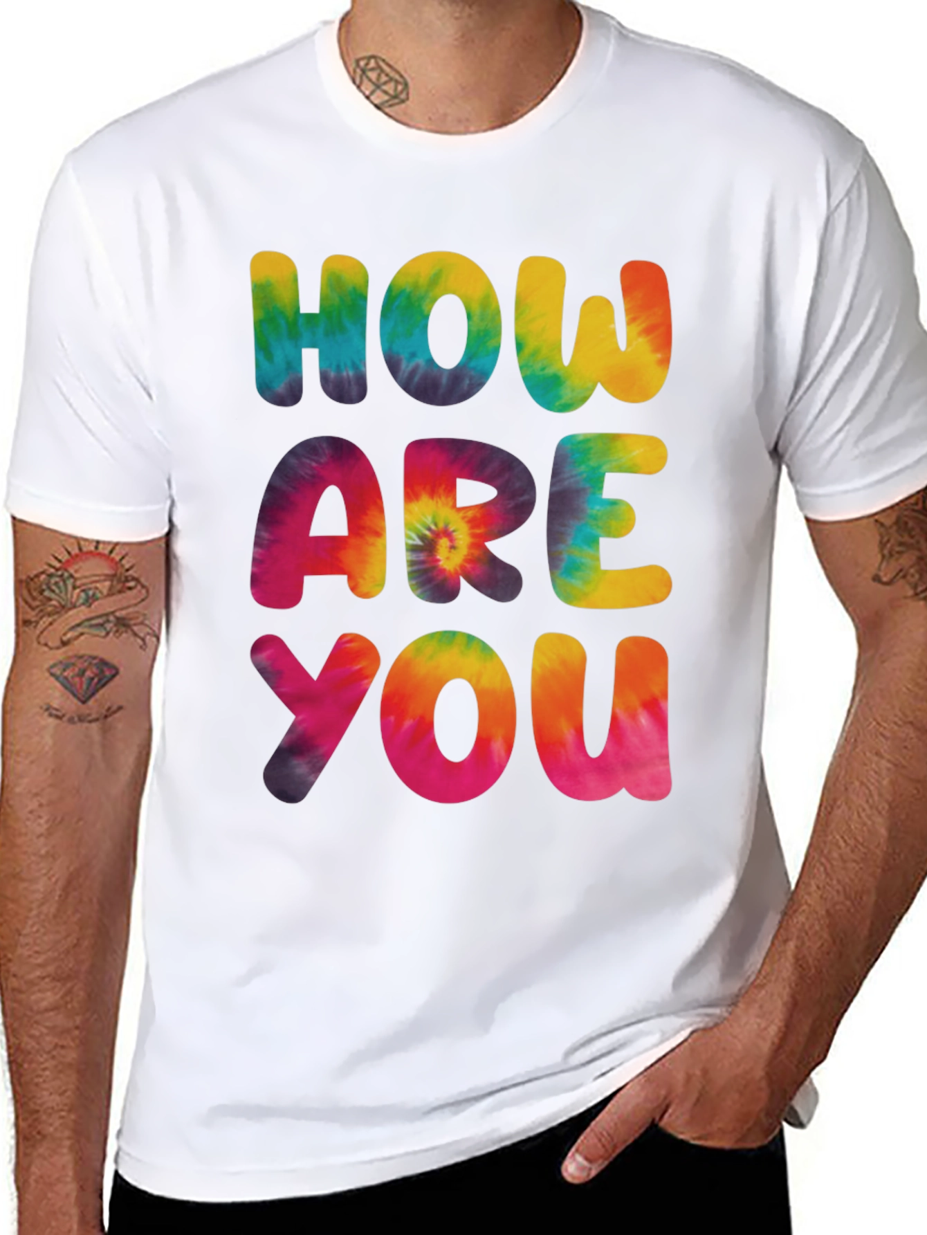 Tie-Dye How Are You Graphic Tee