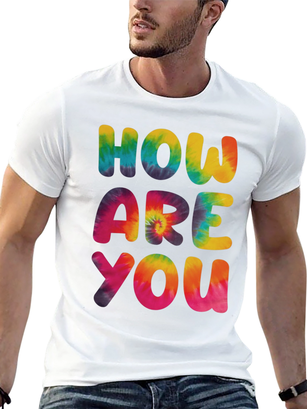 Tie-Dye How Are You Graphic Tee