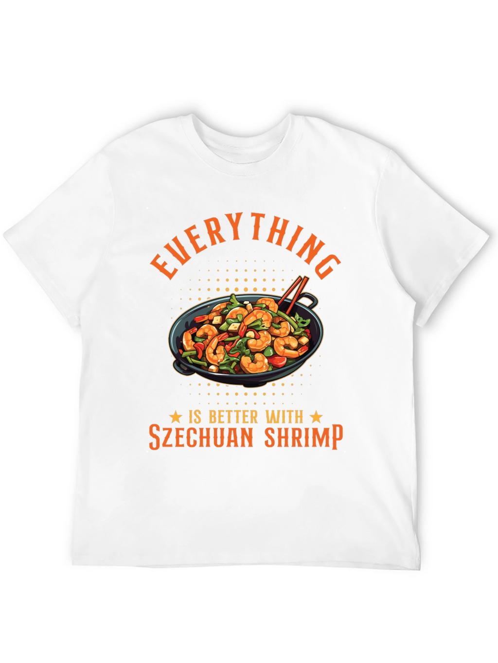 Szechuan Shrimp Graphic Tee - Foodie T-Shirt
