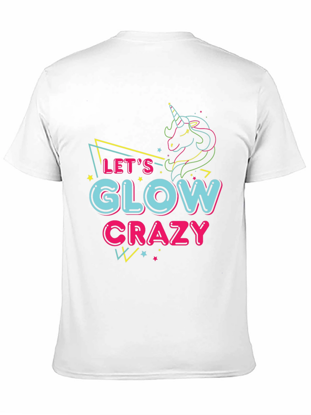 Lets Glow Crazy Unicorn Graphic Tee