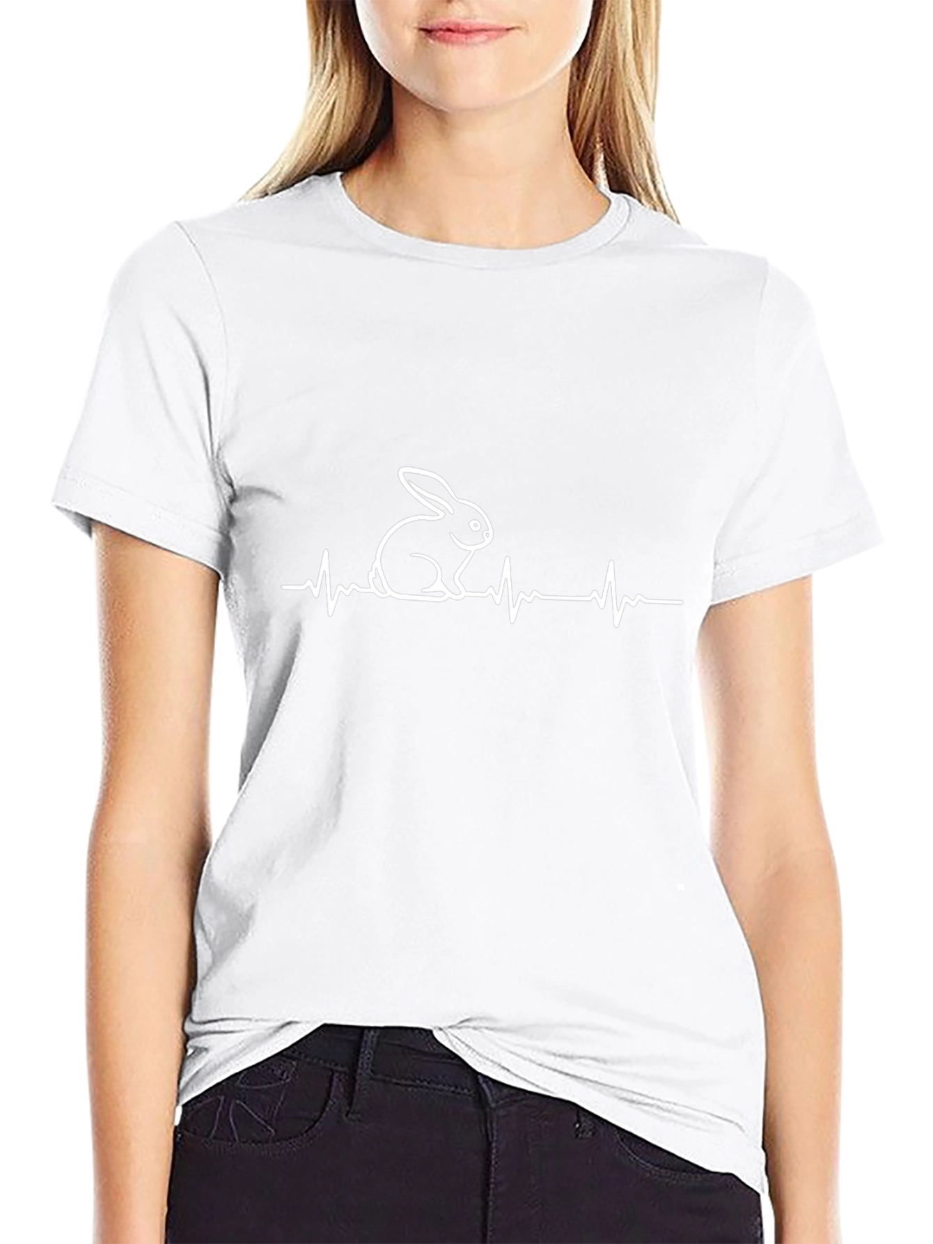 Rabbit Heartbeat T-Shirt - Cute Animal Tee