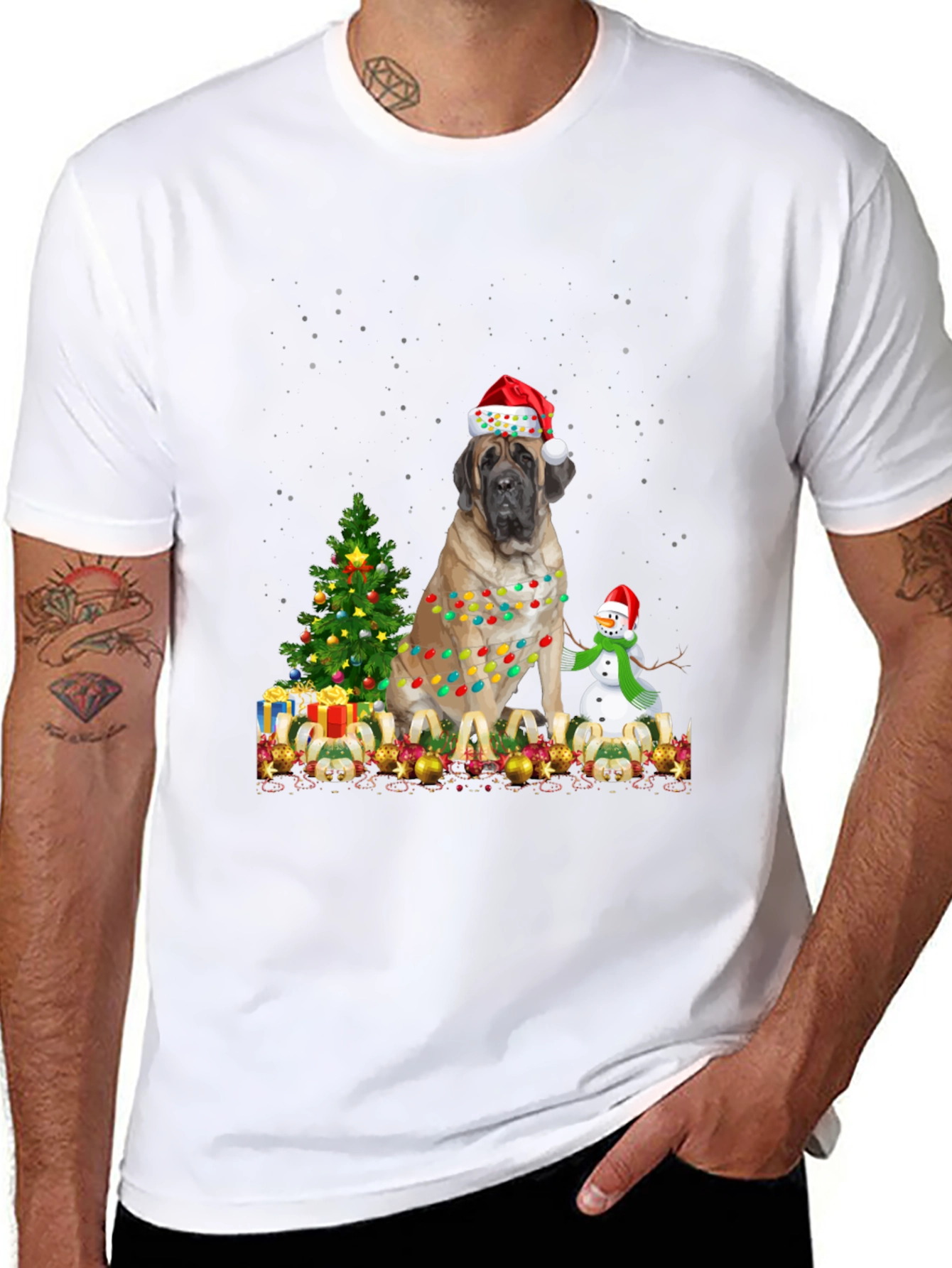 Festive Dog Christmas T-Shirt