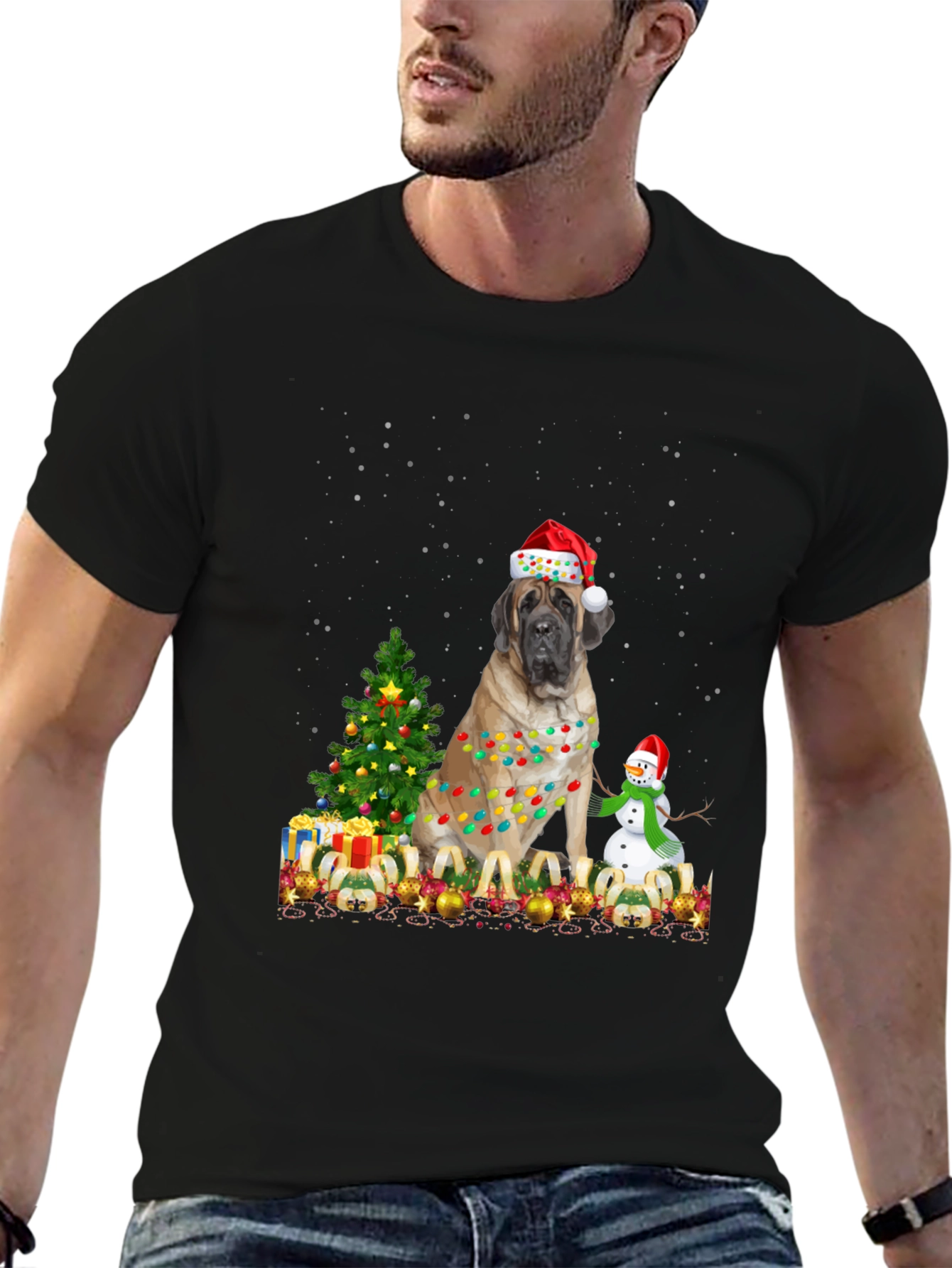 Festive Dog Christmas T-Shirt