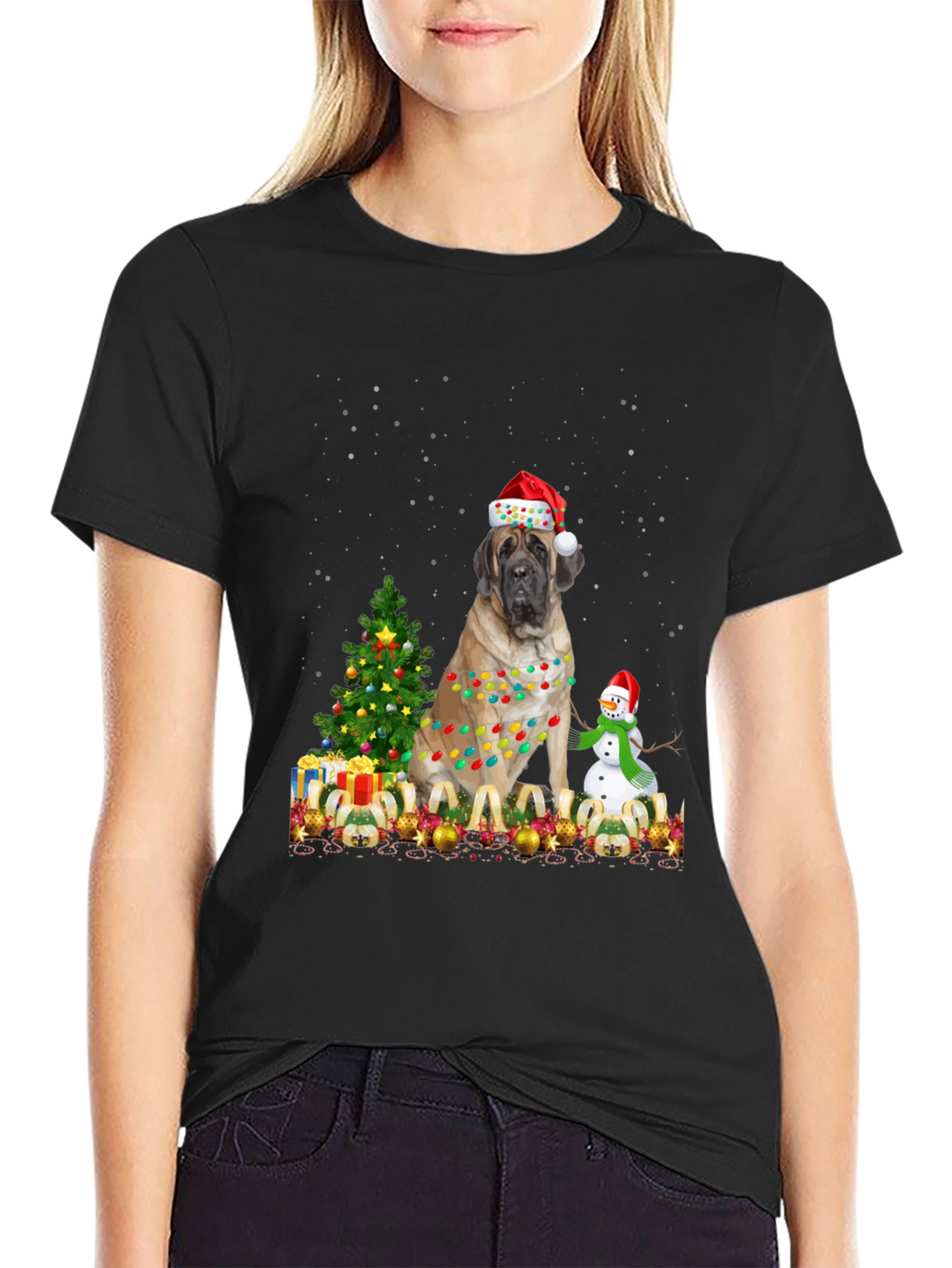 Festive Dog Christmas T-Shirt