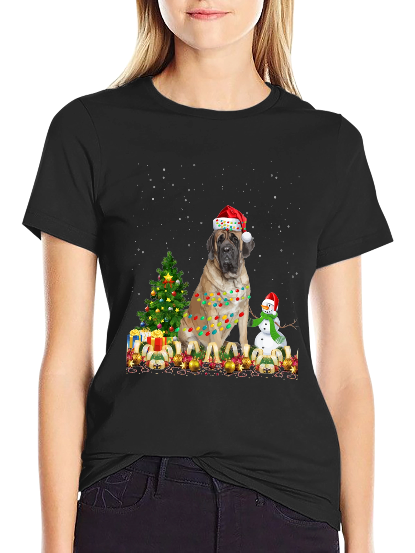 Festive Dog Christmas T-Shirt