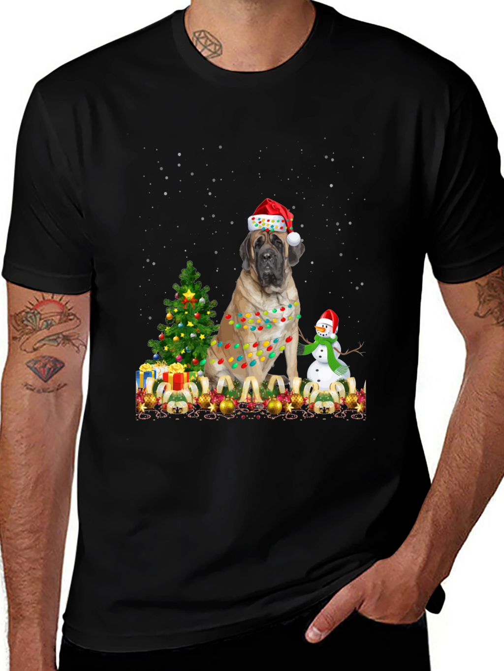 Festive Dog Christmas T-Shirt