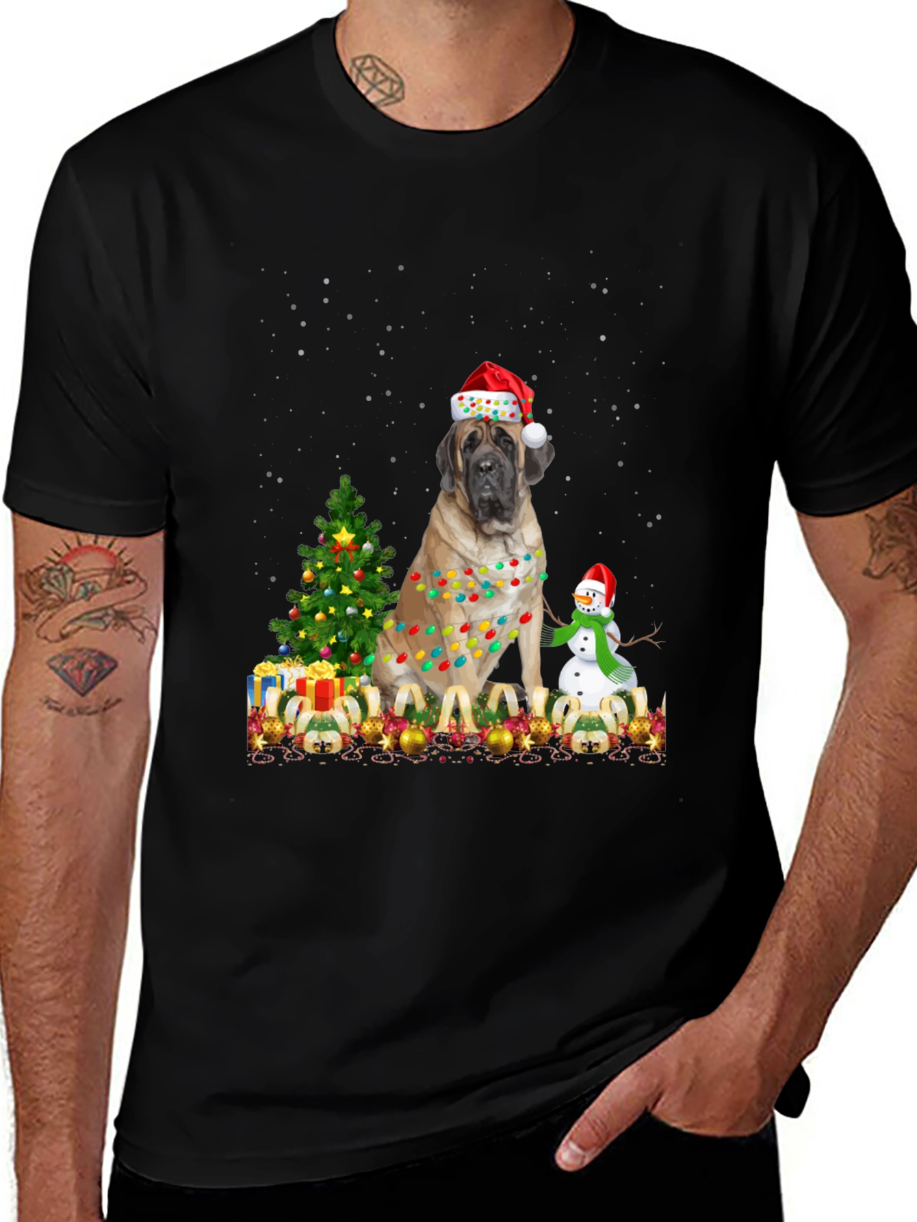 Festive Dog Christmas T-Shirt