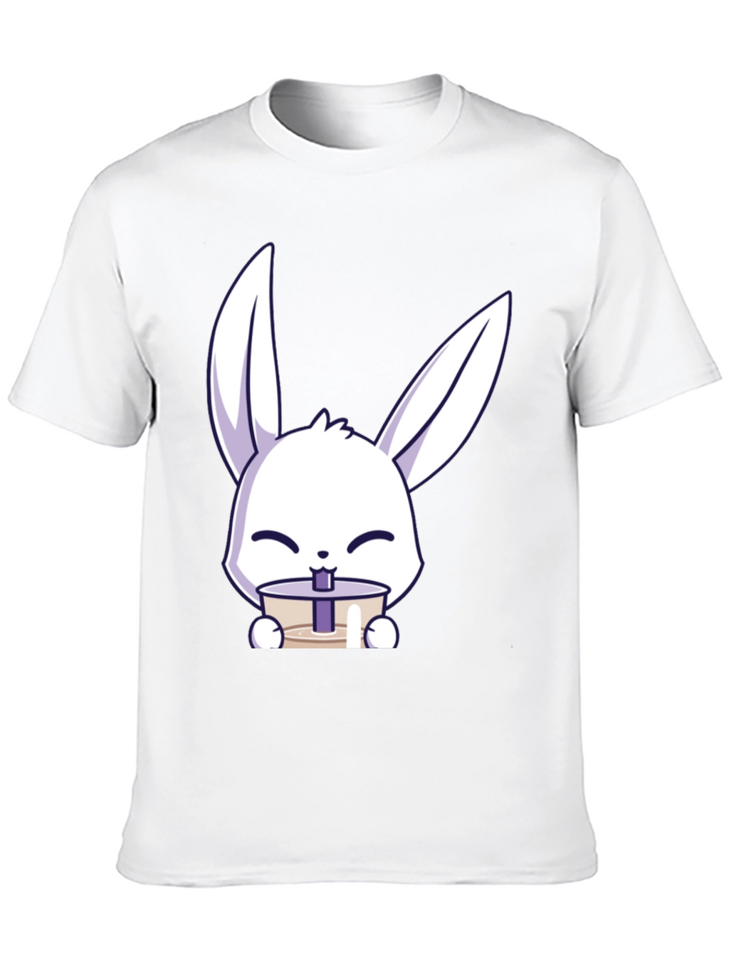 Cute Bunny Drinking Bubble Tea T-Shirt