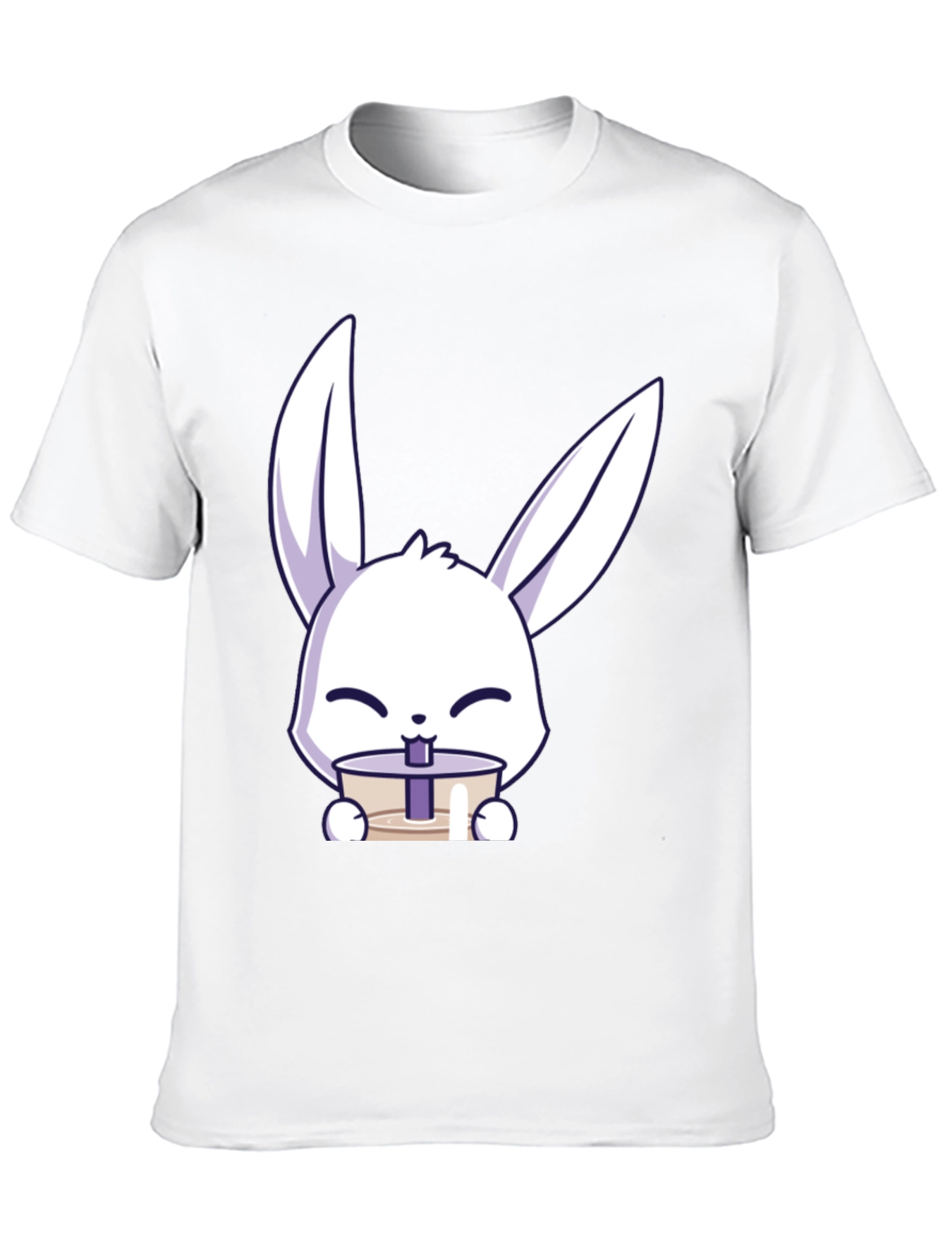 Cute Bunny Drinking Bubble Tea T-Shirt