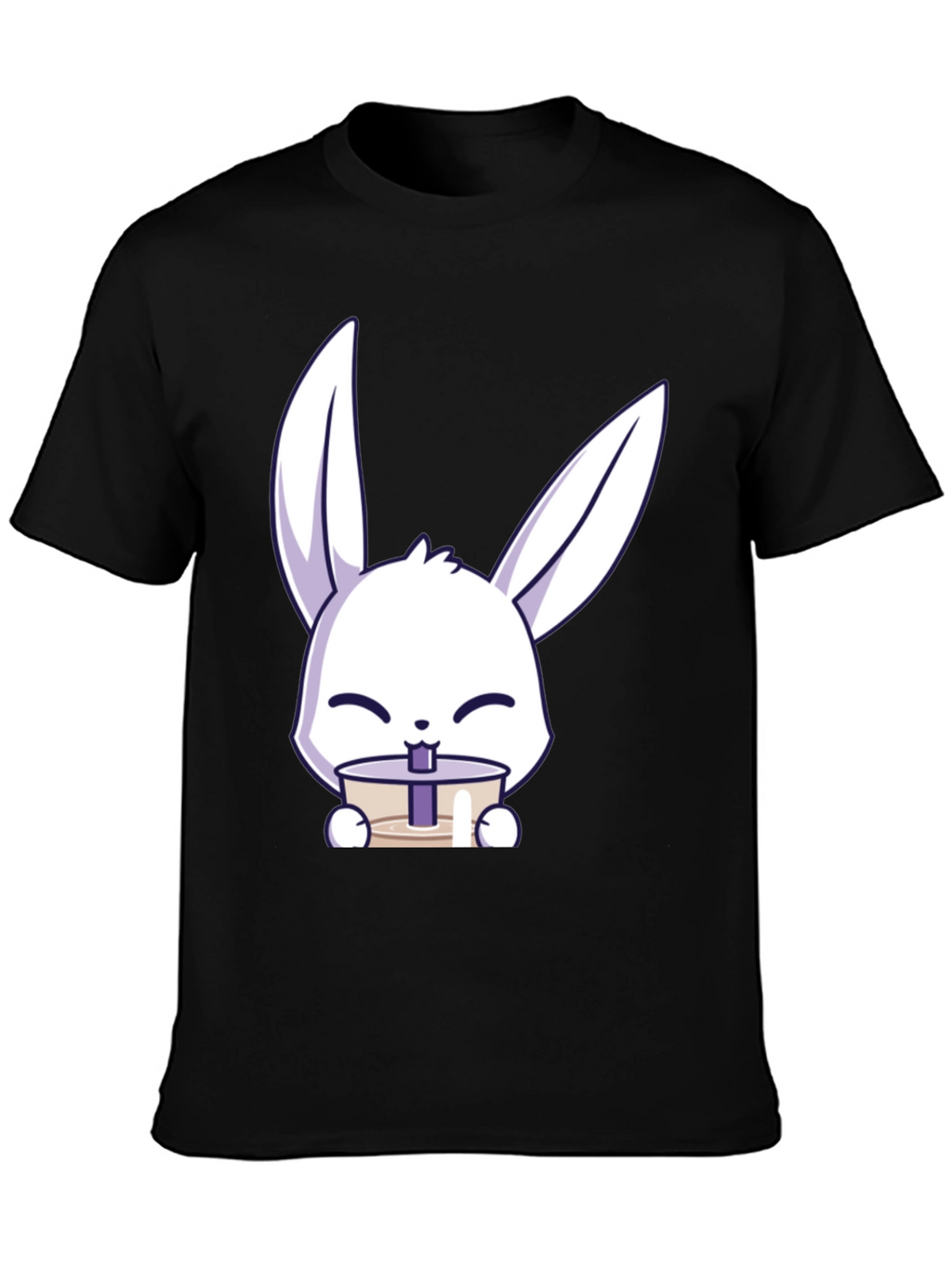 Cute Bunny Drinking Bubble Tea T-Shirt