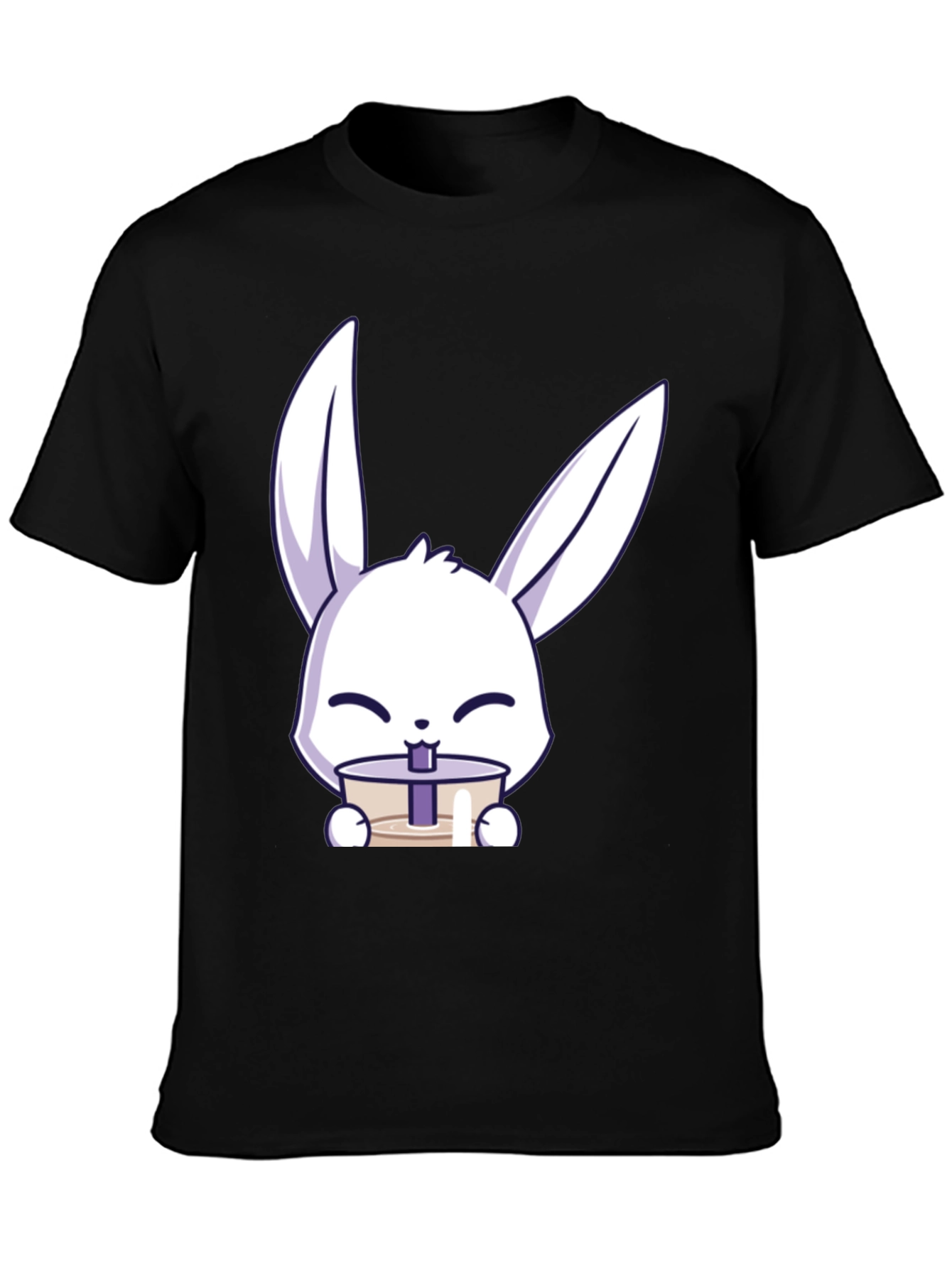Cute Bunny Drinking Bubble Tea T-Shirt