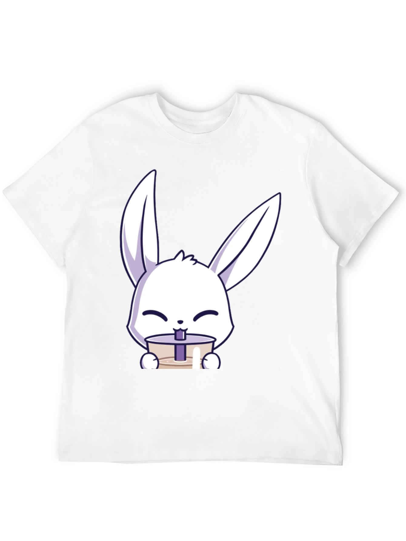 Cute Bunny Drinking Bubble Tea T-Shirt