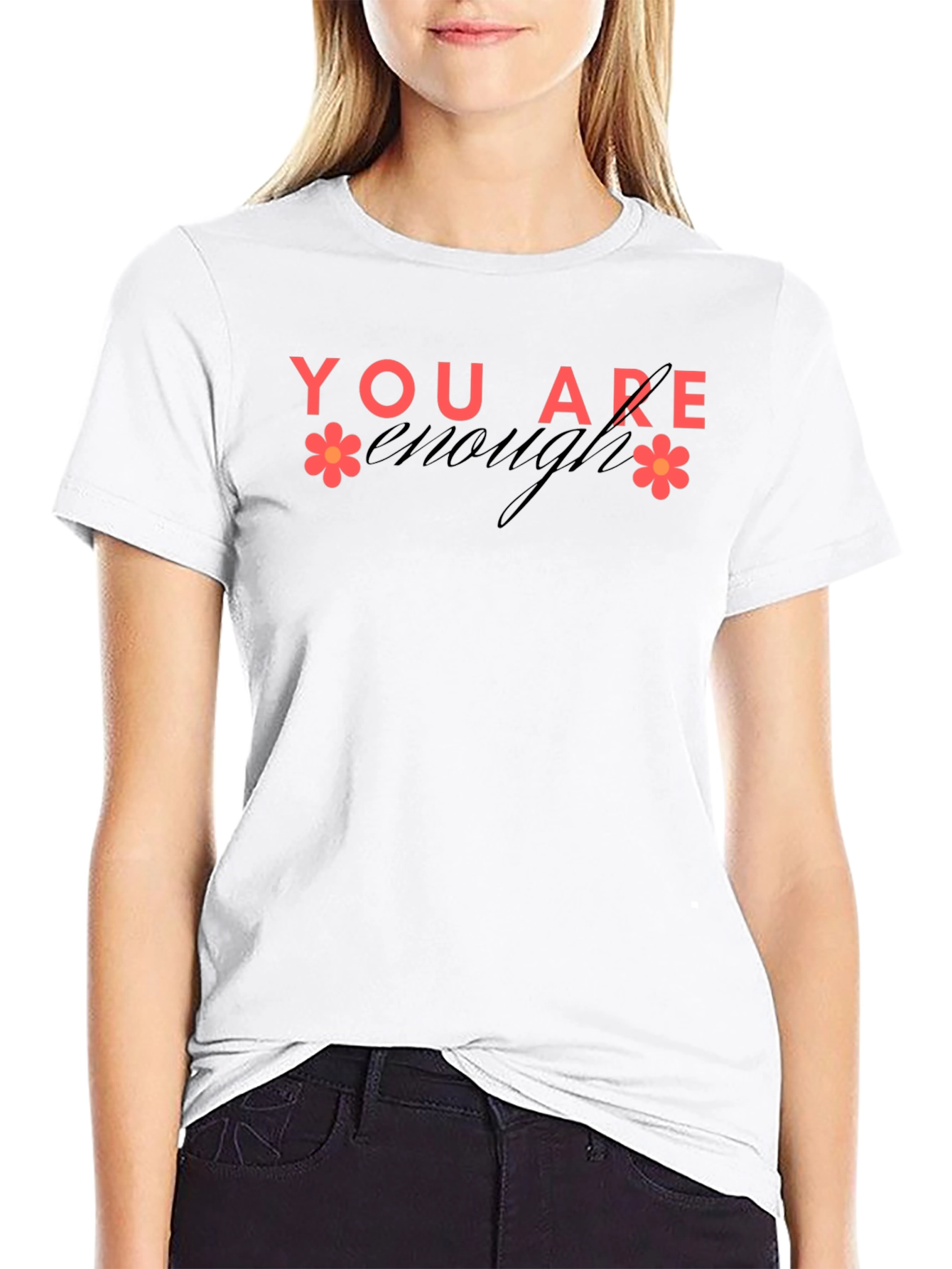 You Are Enough Graphic Tee - Black