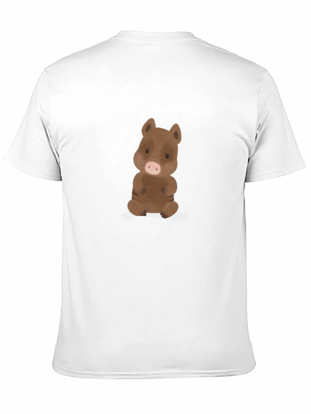 Cute Boar Graphic Tee - Black Cotton Comfort