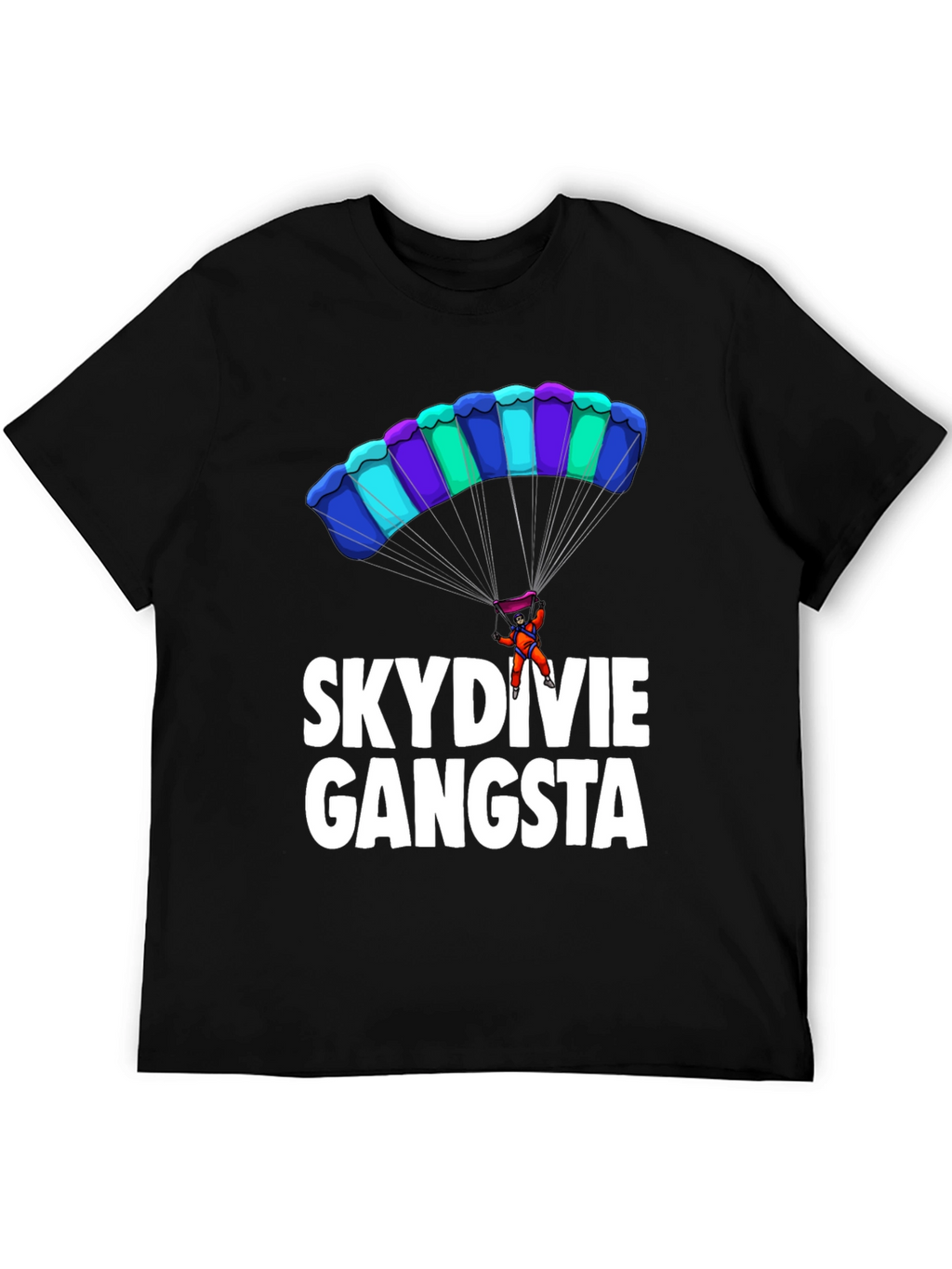 Skydiving Gangsta Graphic T-Shirt
