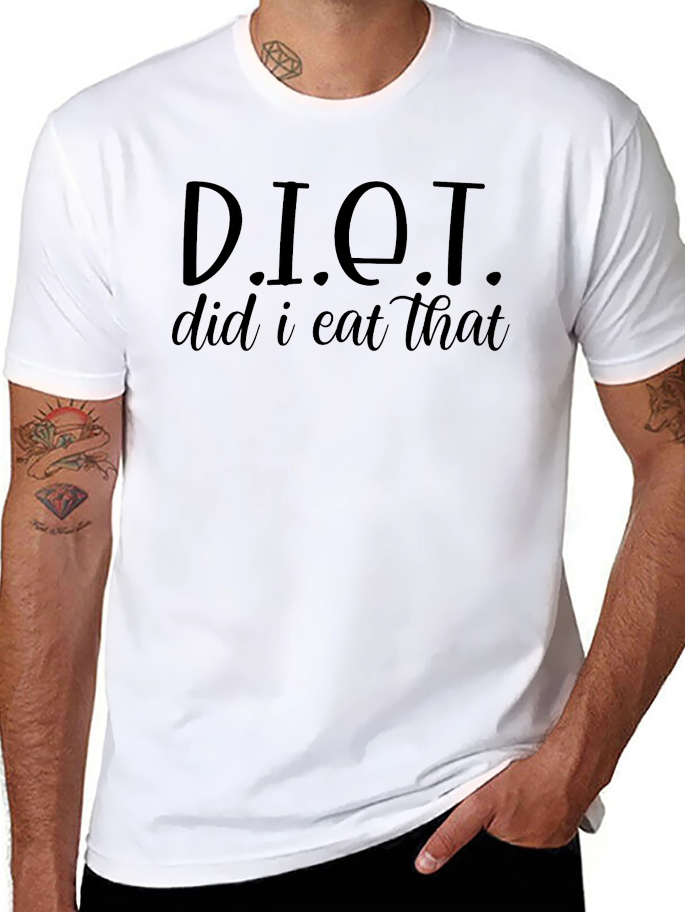DIET Did I Eat That? Funny Graphic T-Shirt
