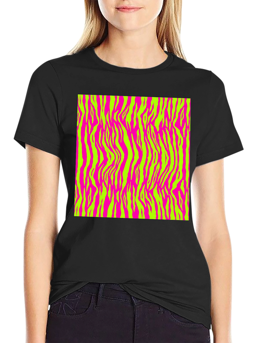 Vibrant Zebra Print T-Shirt