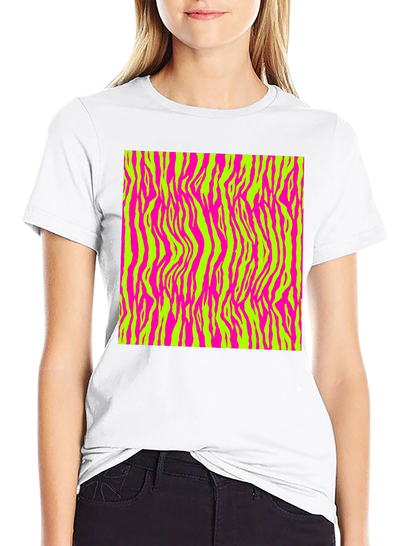 Vibrant Zebra Print T-Shirt