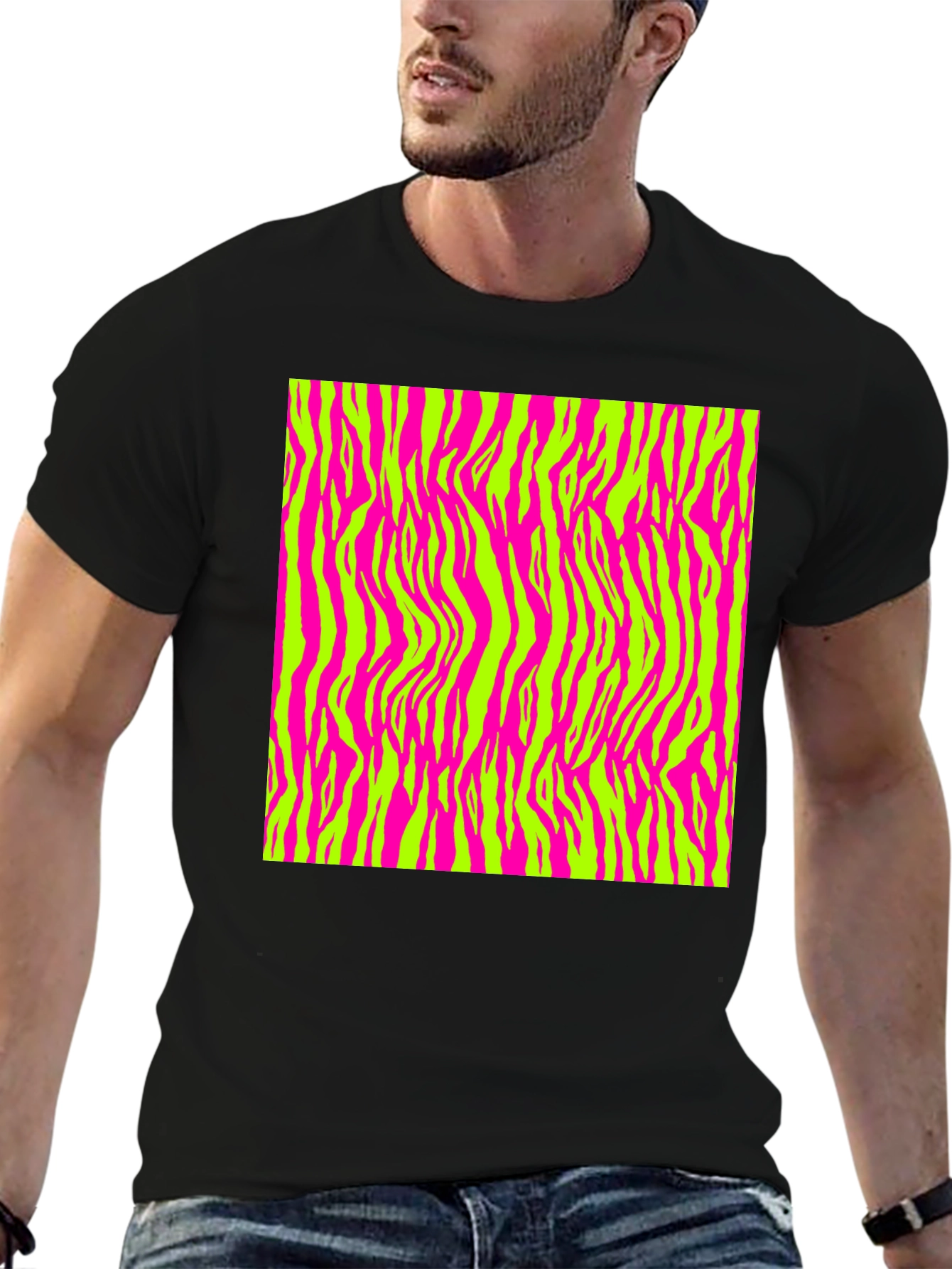 Vibrant Zebra Print T-Shirt