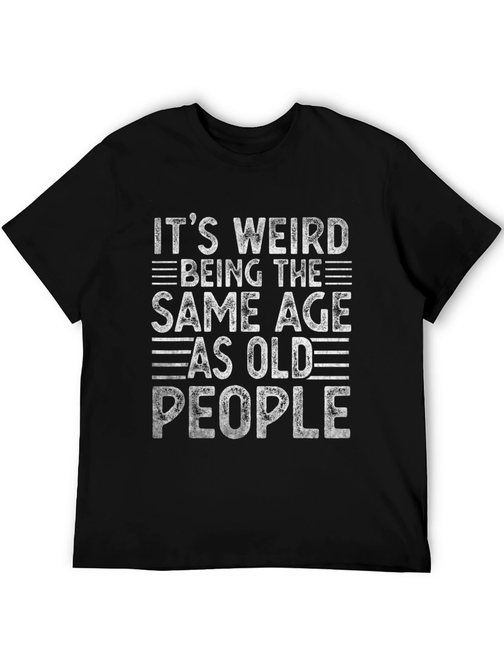Funny Old People Black Graphic Tee